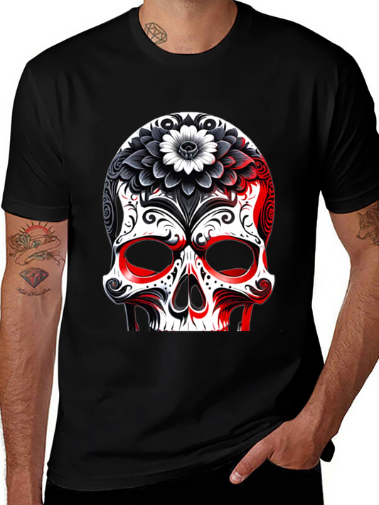 Sugar Skull Graphic Tee - Day of the Dead Style