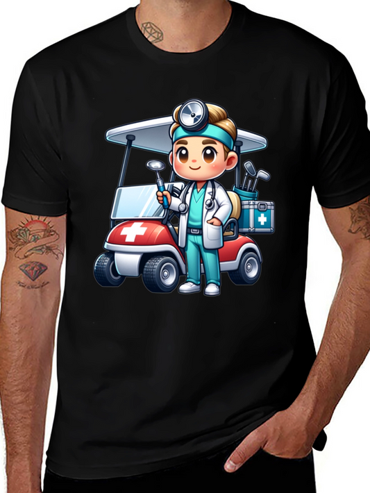 Doctor Golf Cart T-Shirt - Novelty Tee