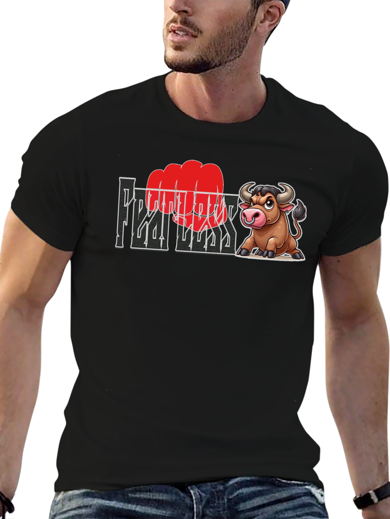 Fearless Bull Graphic Tee - Bold & Unique Design