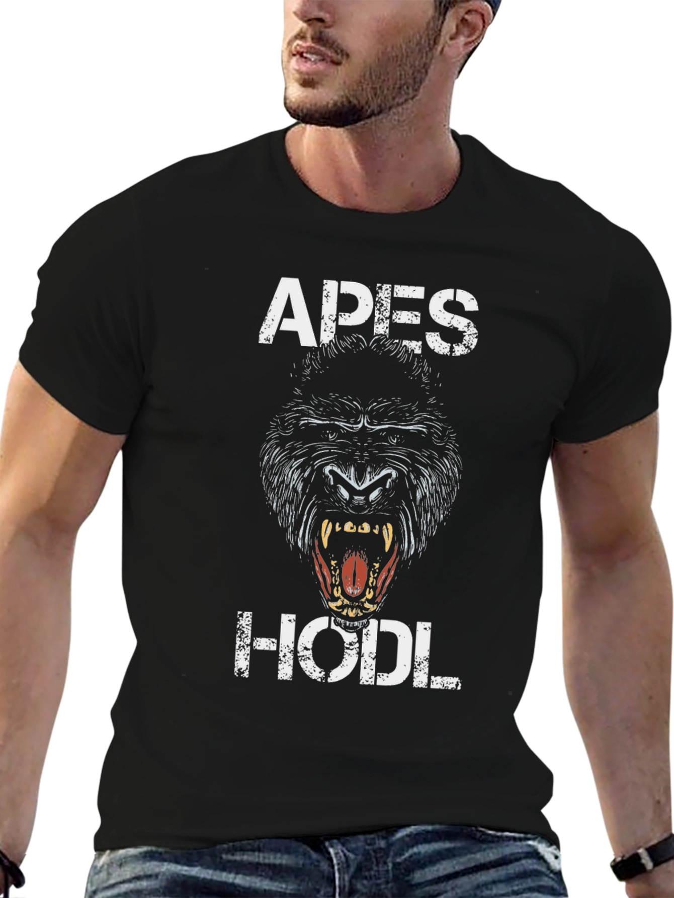 Apes HODL T-Shirt - Gorilla Graphic Tee