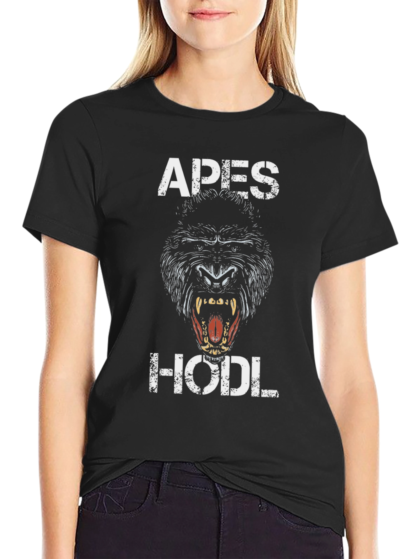 Apes HODL T-Shirt - Gorilla Graphic Tee