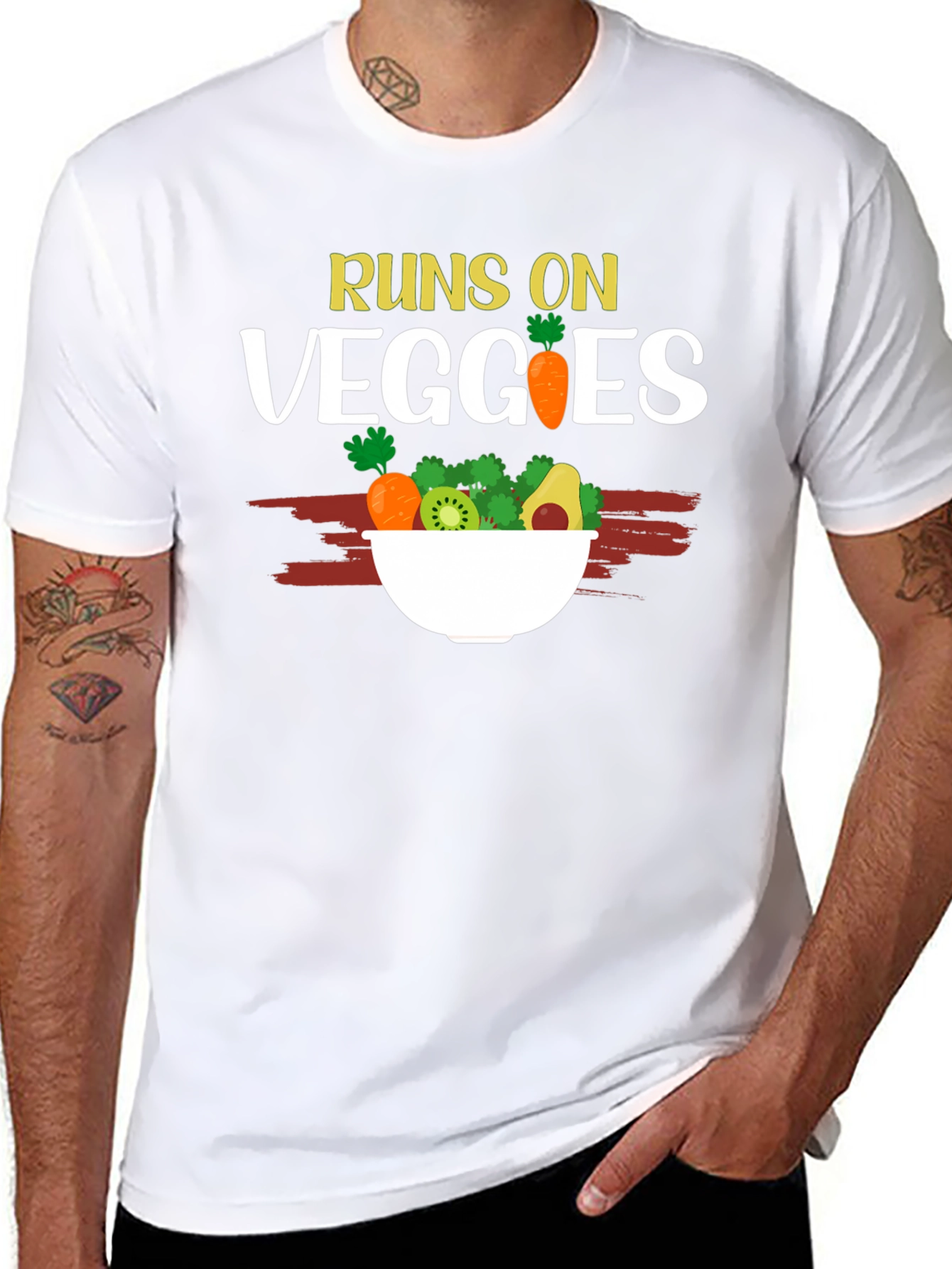 Runs On Veggies T-Shirt - Vegan Friendly