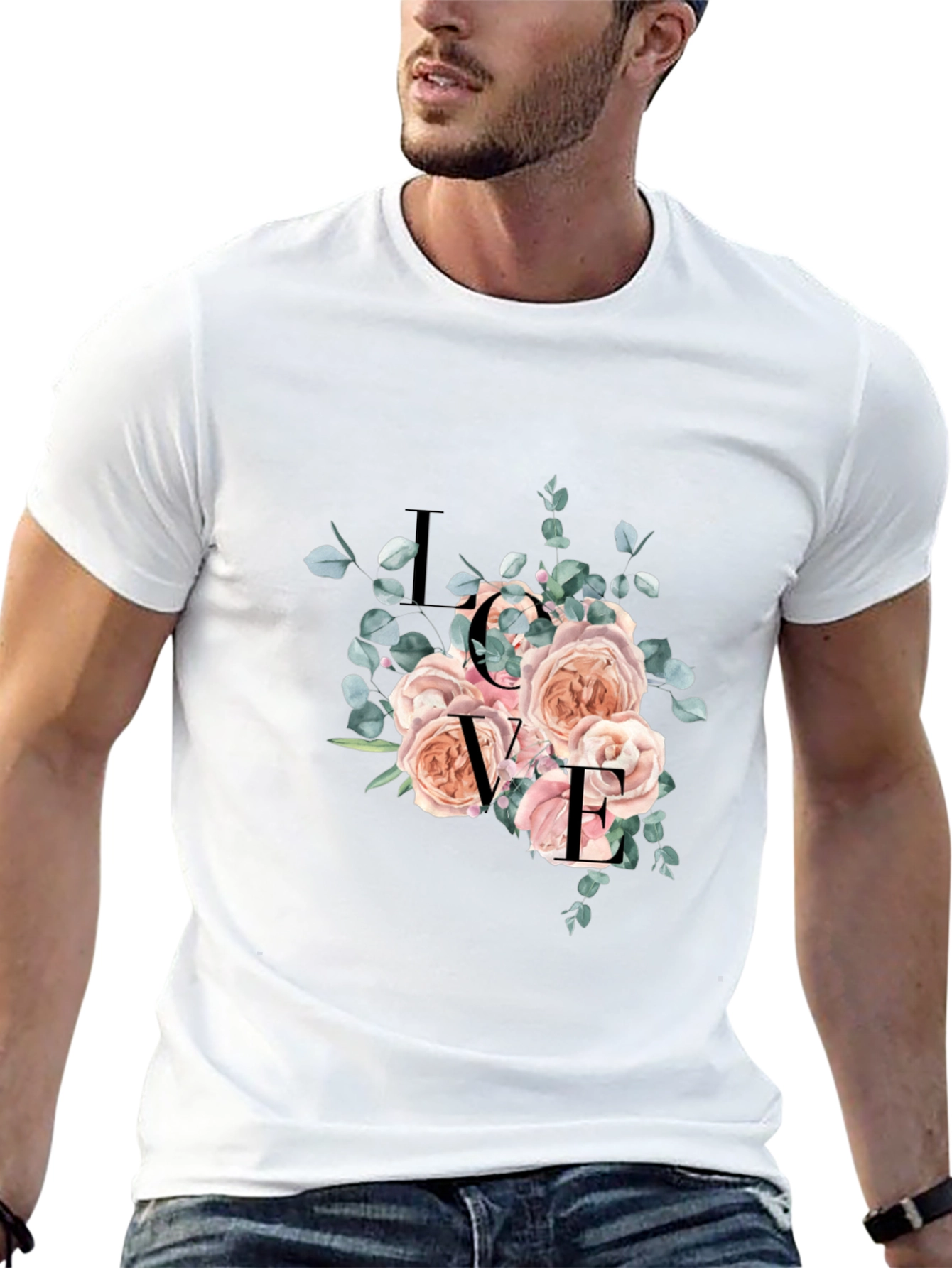 Floral LOVE Graphic T-Shirt