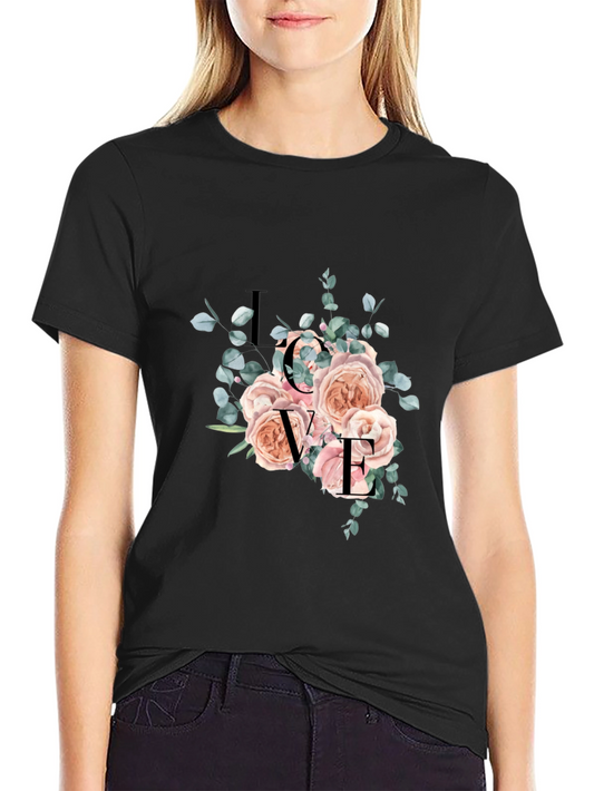 Floral LOVE Graphic T-Shirt