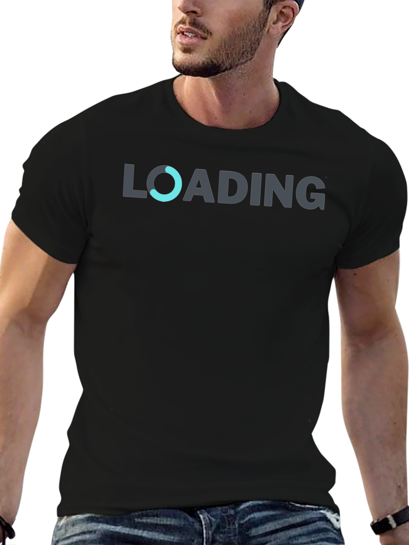 Loading Graphic Black T-Shirt