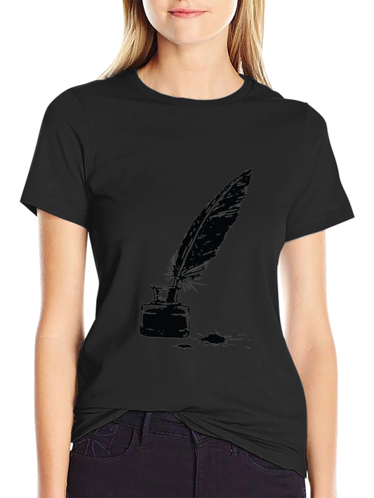 Quill & Ink T-Shirt - Classic Writer Style