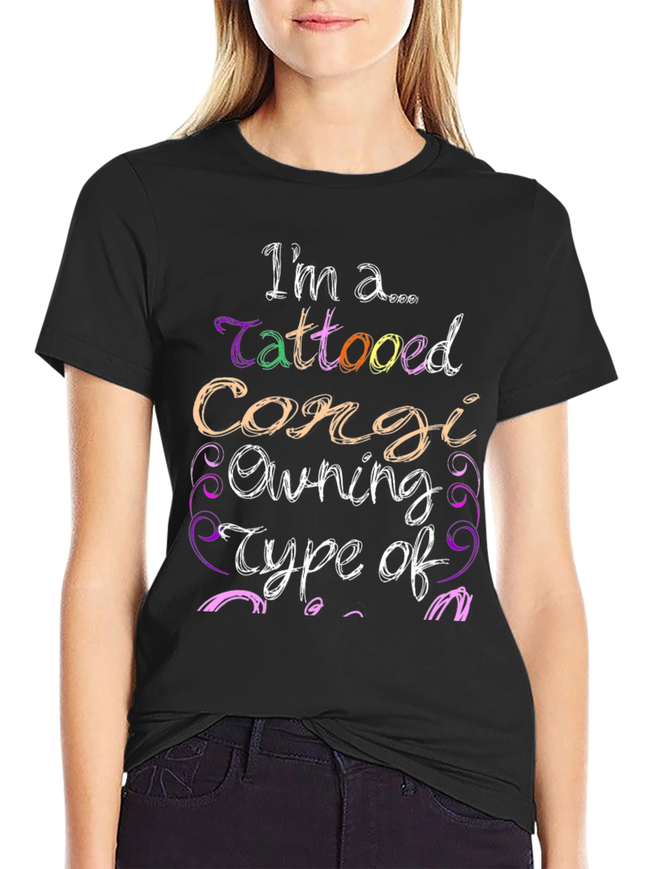 Tattooed Corgi Owner Graphic Tee