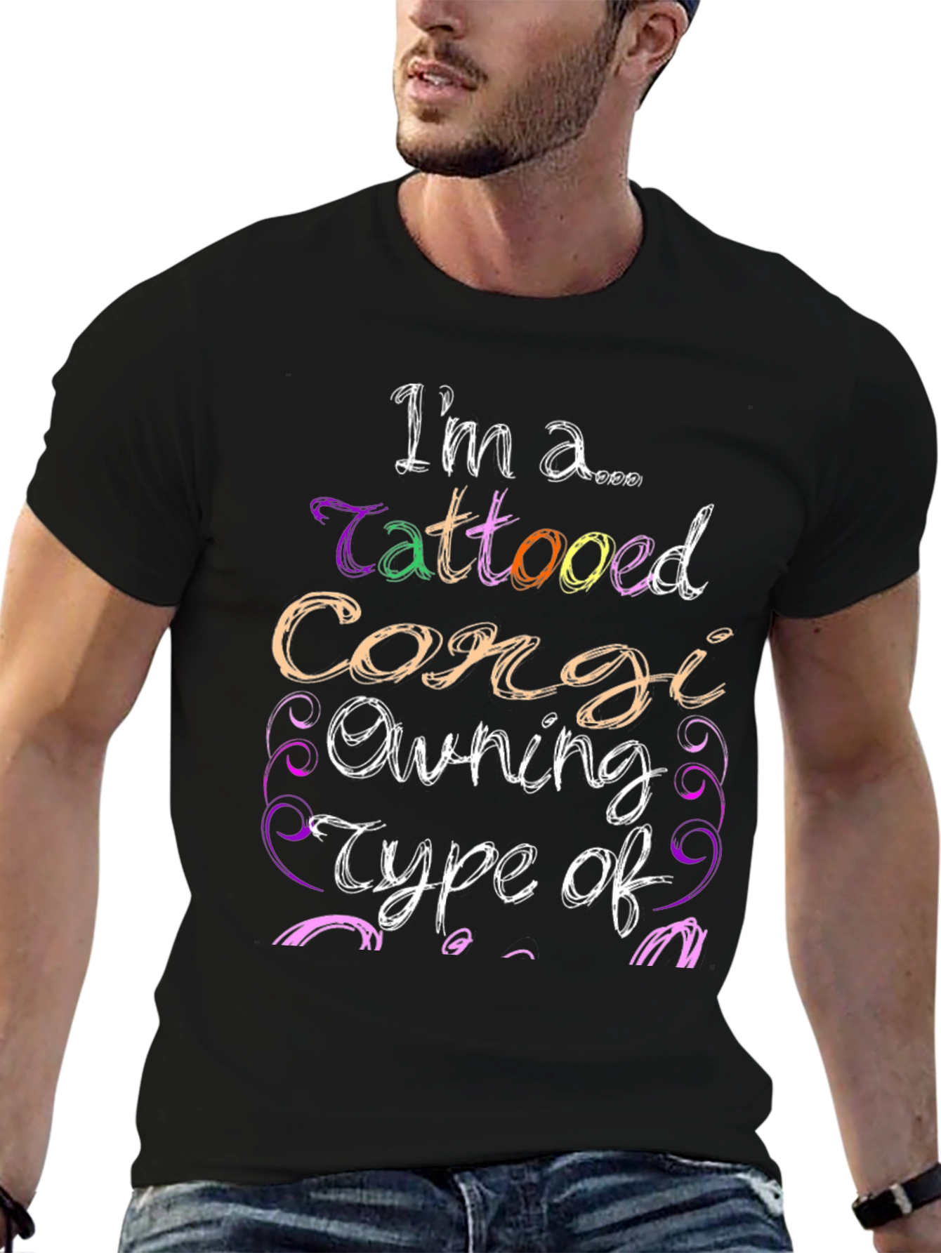 Tattooed Corgi Owner Graphic Tee