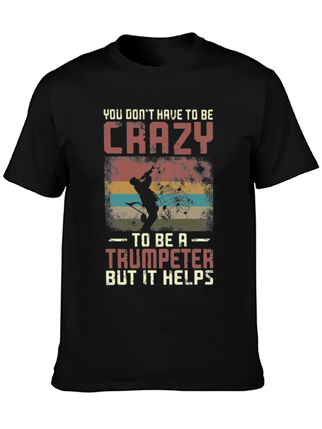 Crazy Trumpeter Graphic Tee - Musician Humor