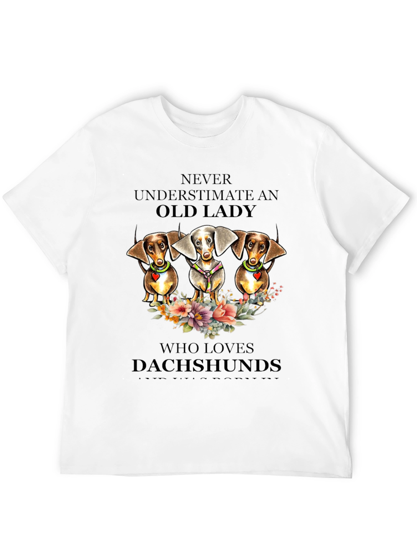 Dachshund Lover T-Shirt - Never Underestimate an Old Lady