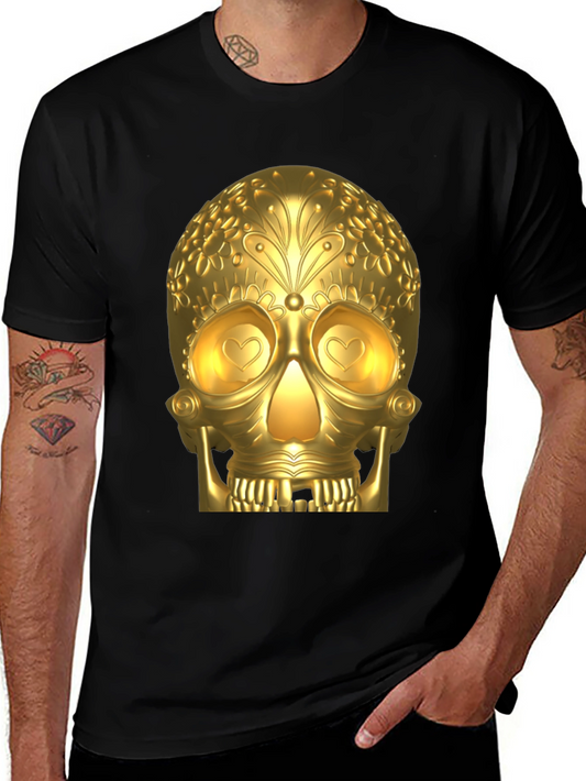 Golden Skull Graphic T-Shirt