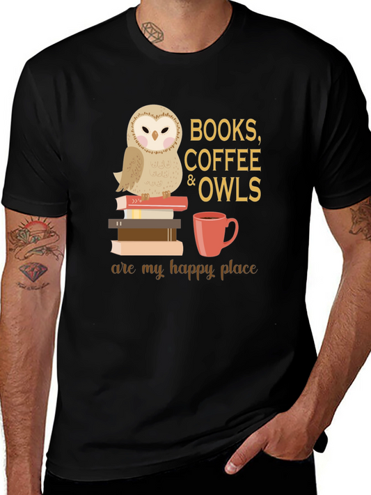 Books Coffee Owls T-Shirt