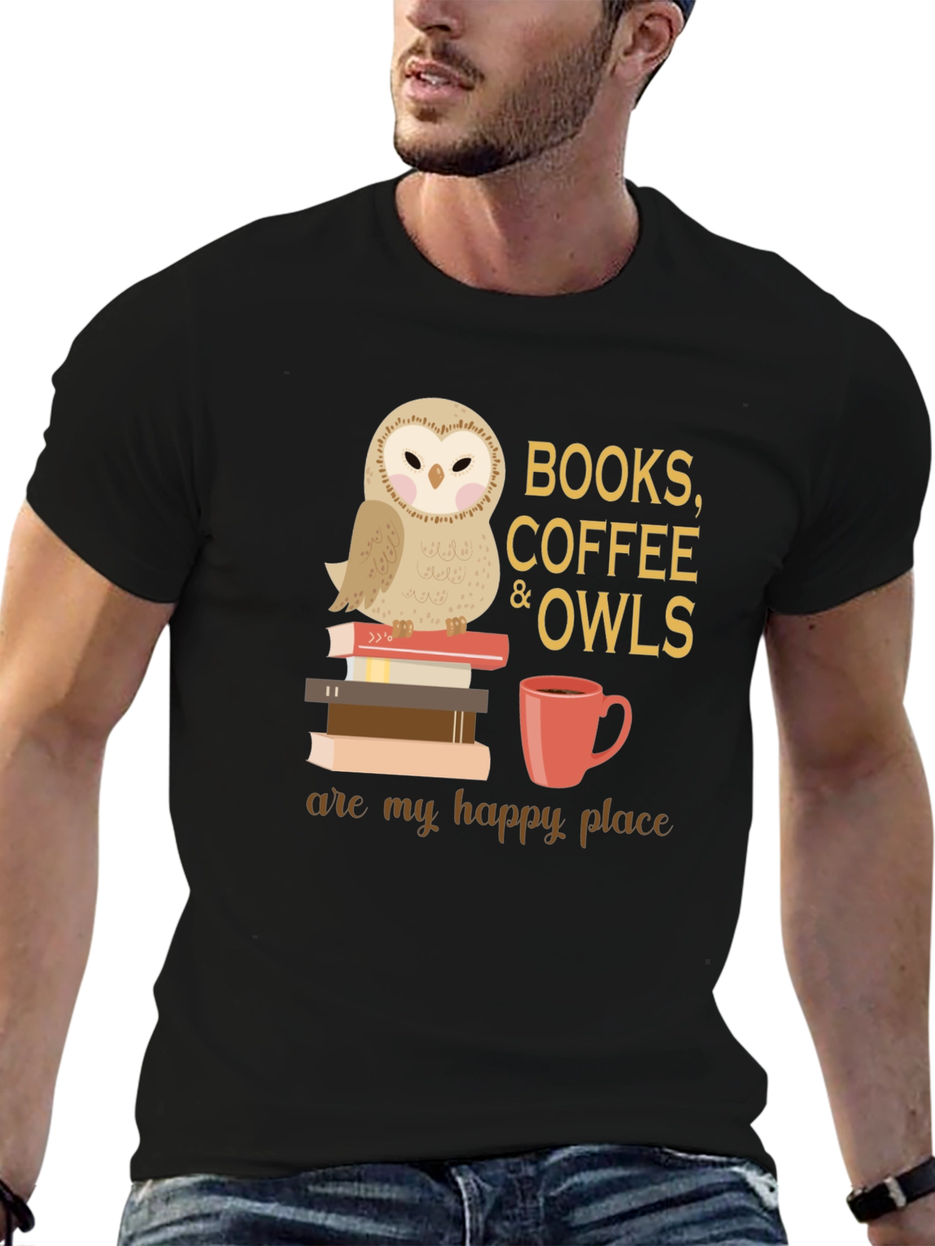 Books Coffee Owls T-Shirt