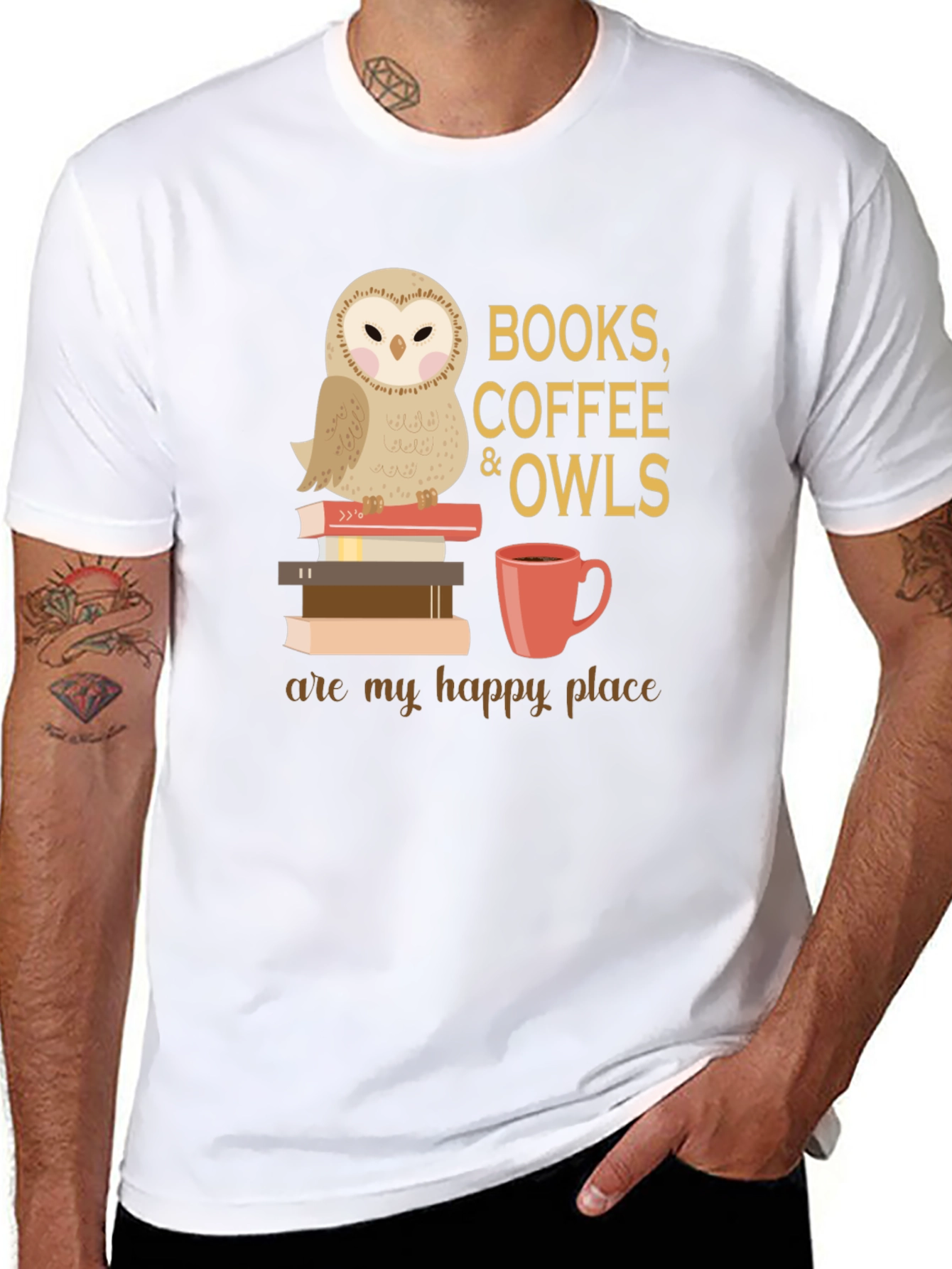 Books Coffee Owls T-Shirt
