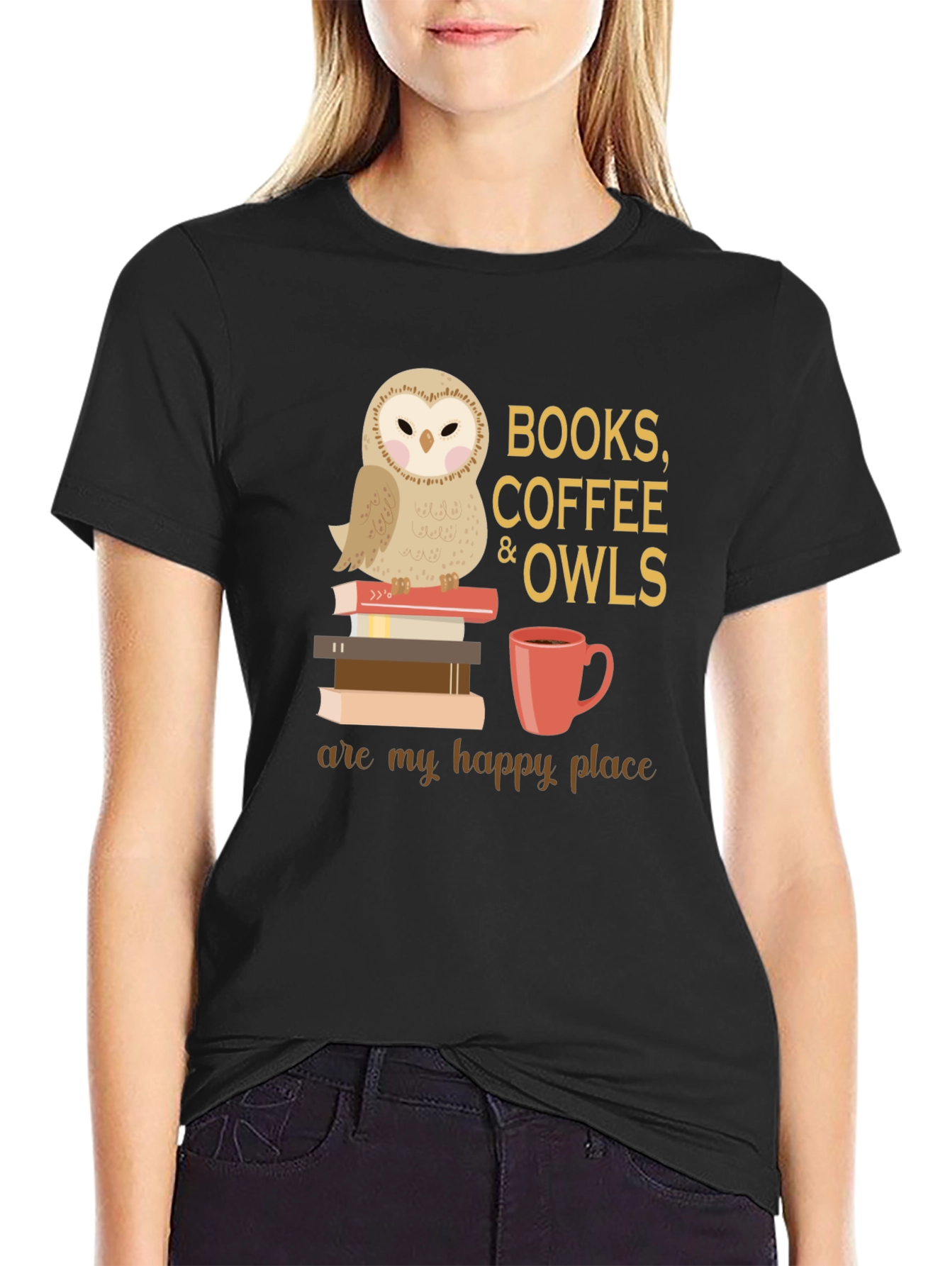 Books Coffee Owls T-Shirt