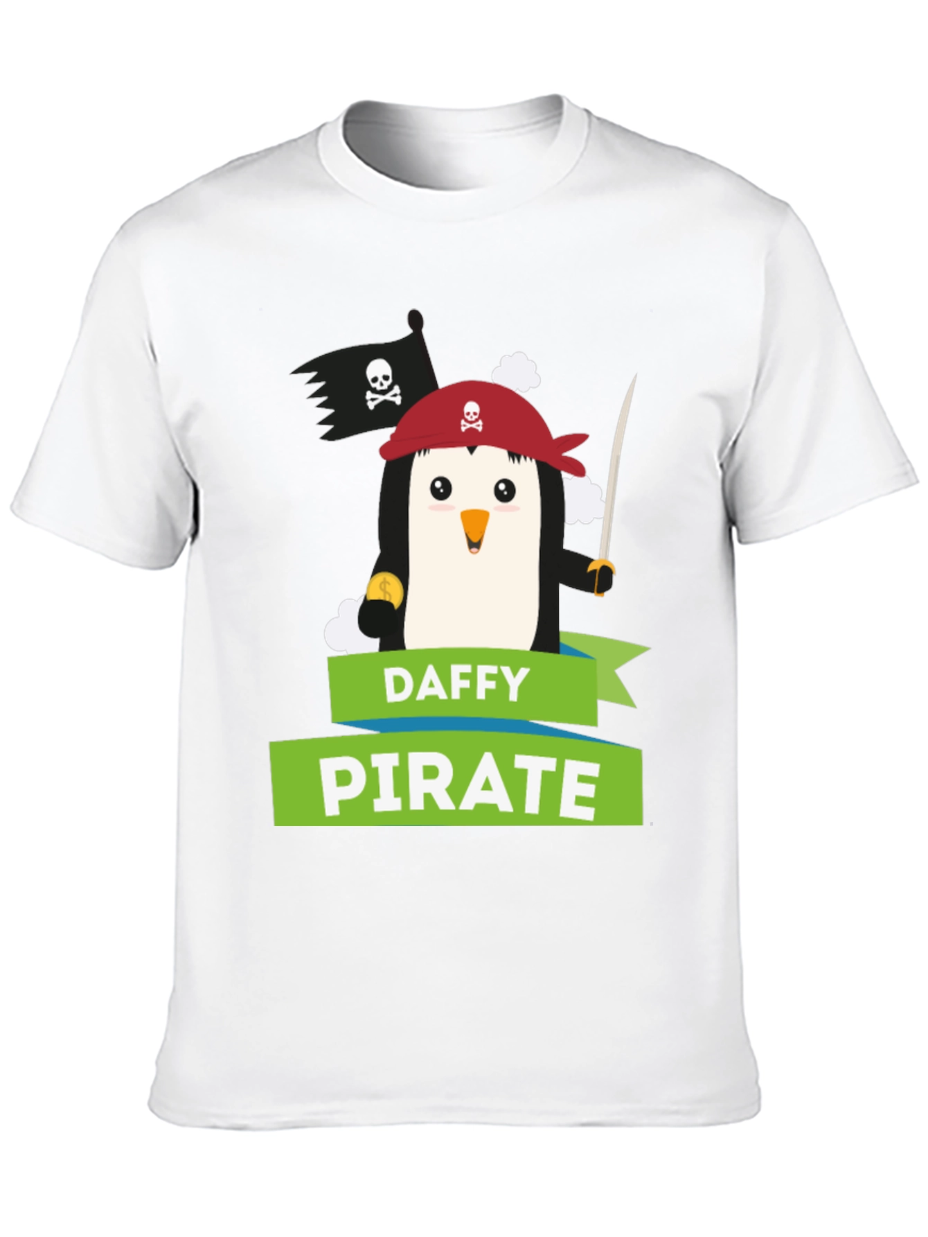 Daffy Pirate Penguin Graphic Tee