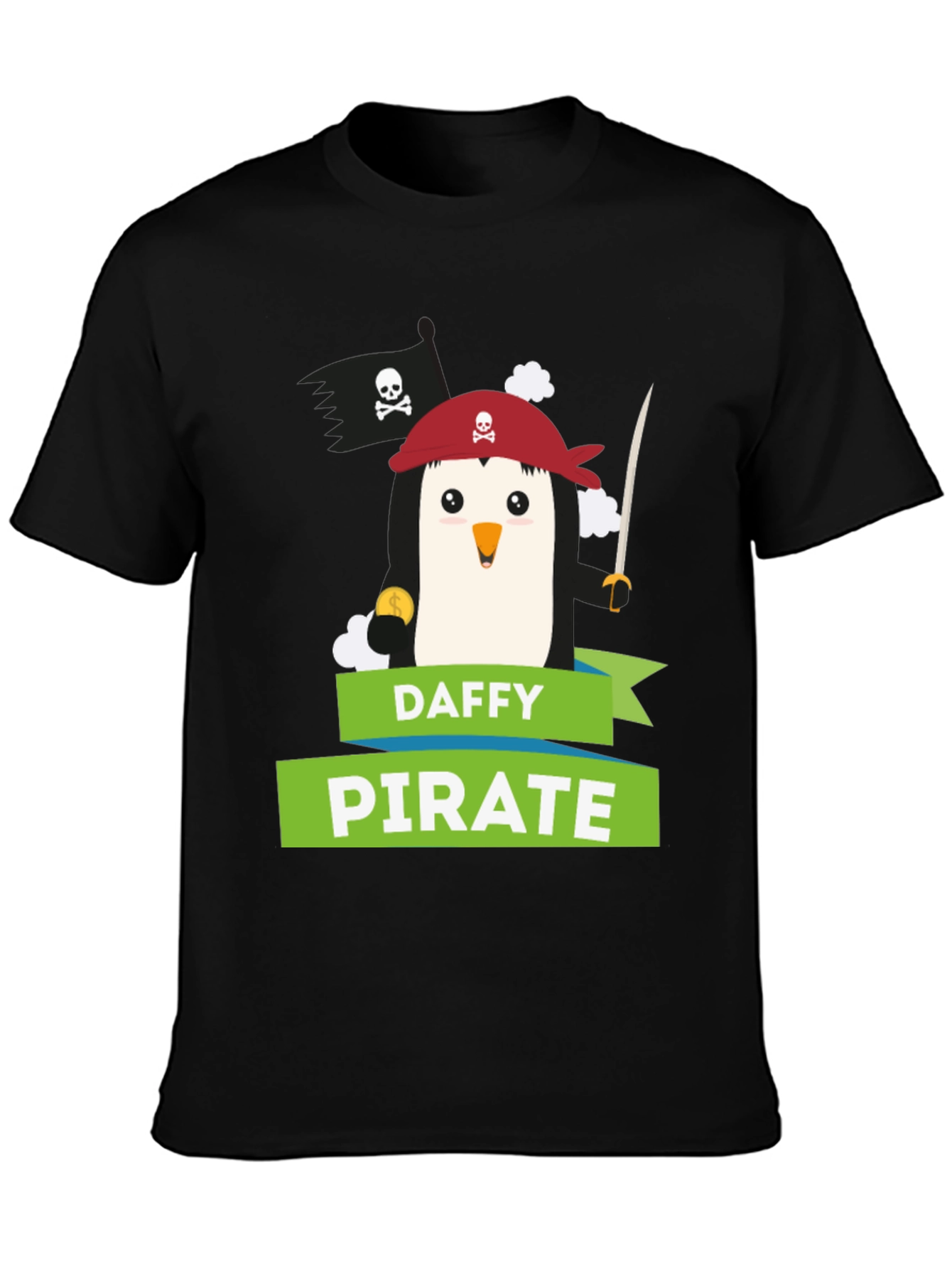 Daffy Pirate Penguin Graphic Tee