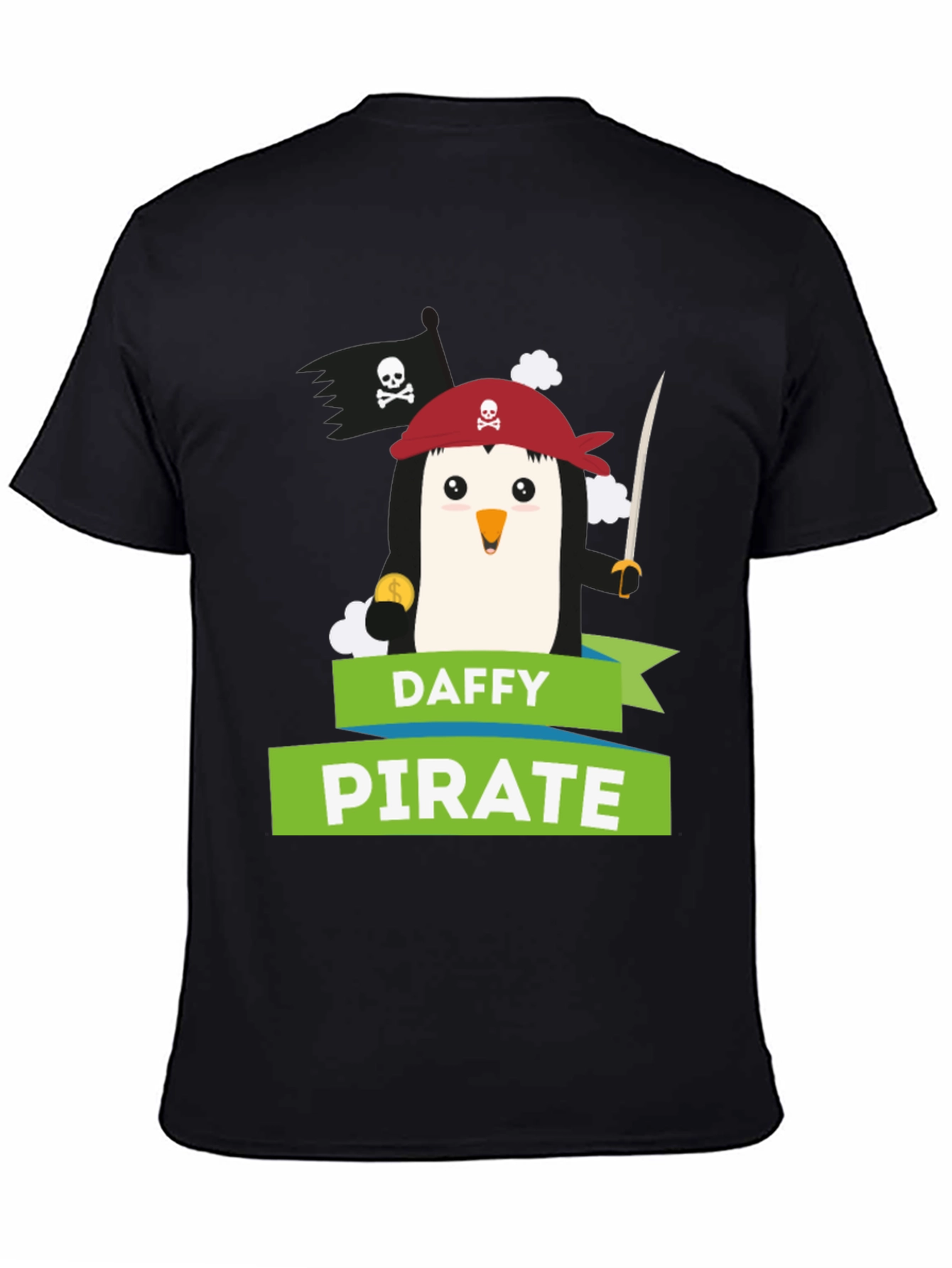 Daffy Pirate Penguin Graphic Tee