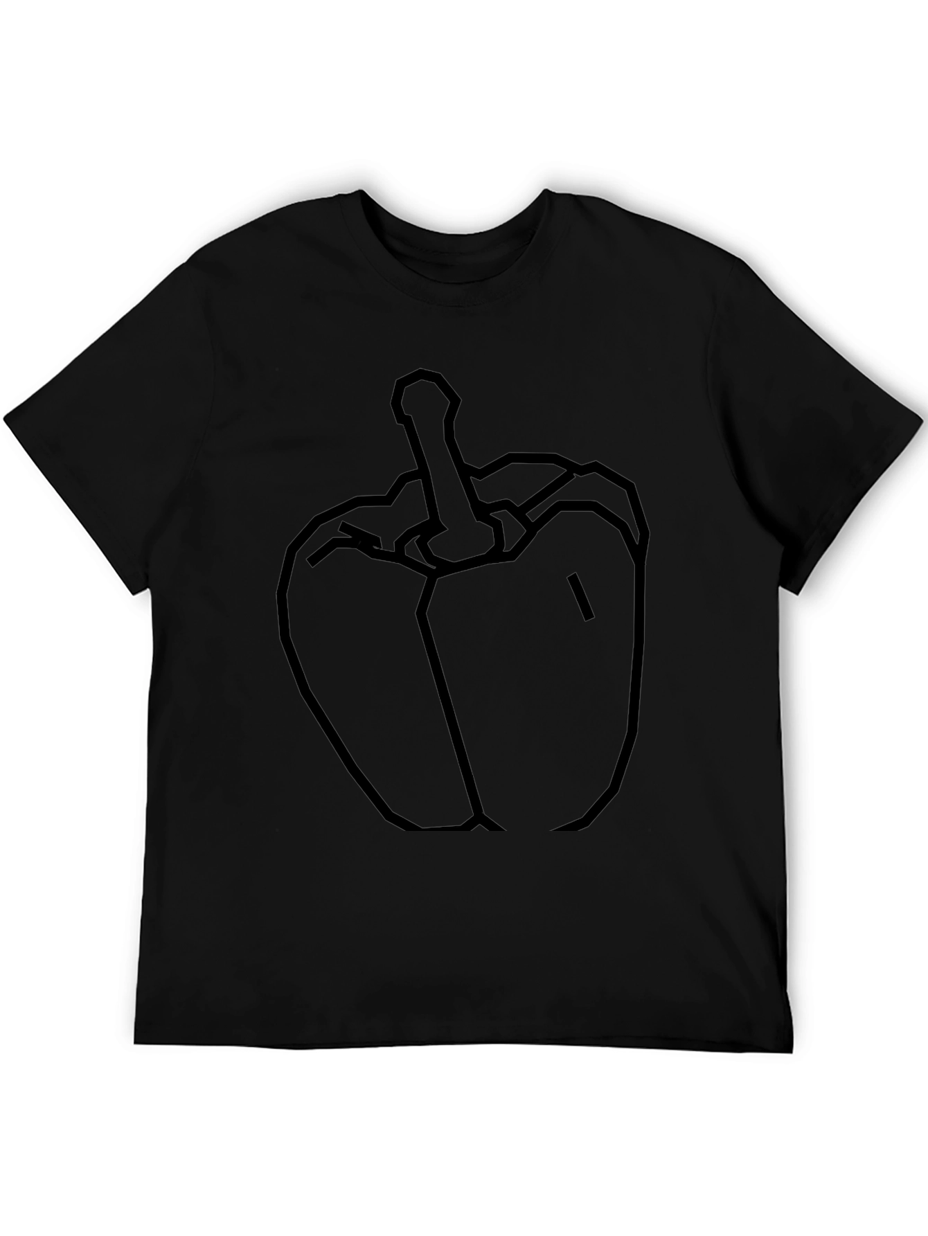 Bold Pepper Graphic Tee - Black Cotton Blend