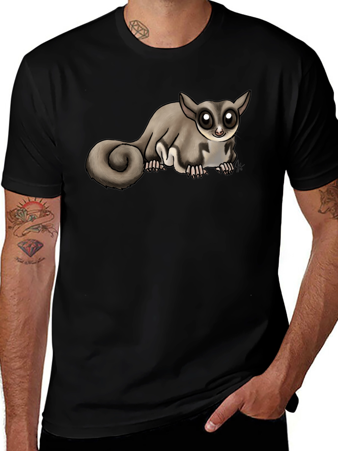 Sugar Glider Graphic Tee - Unique Animal Design