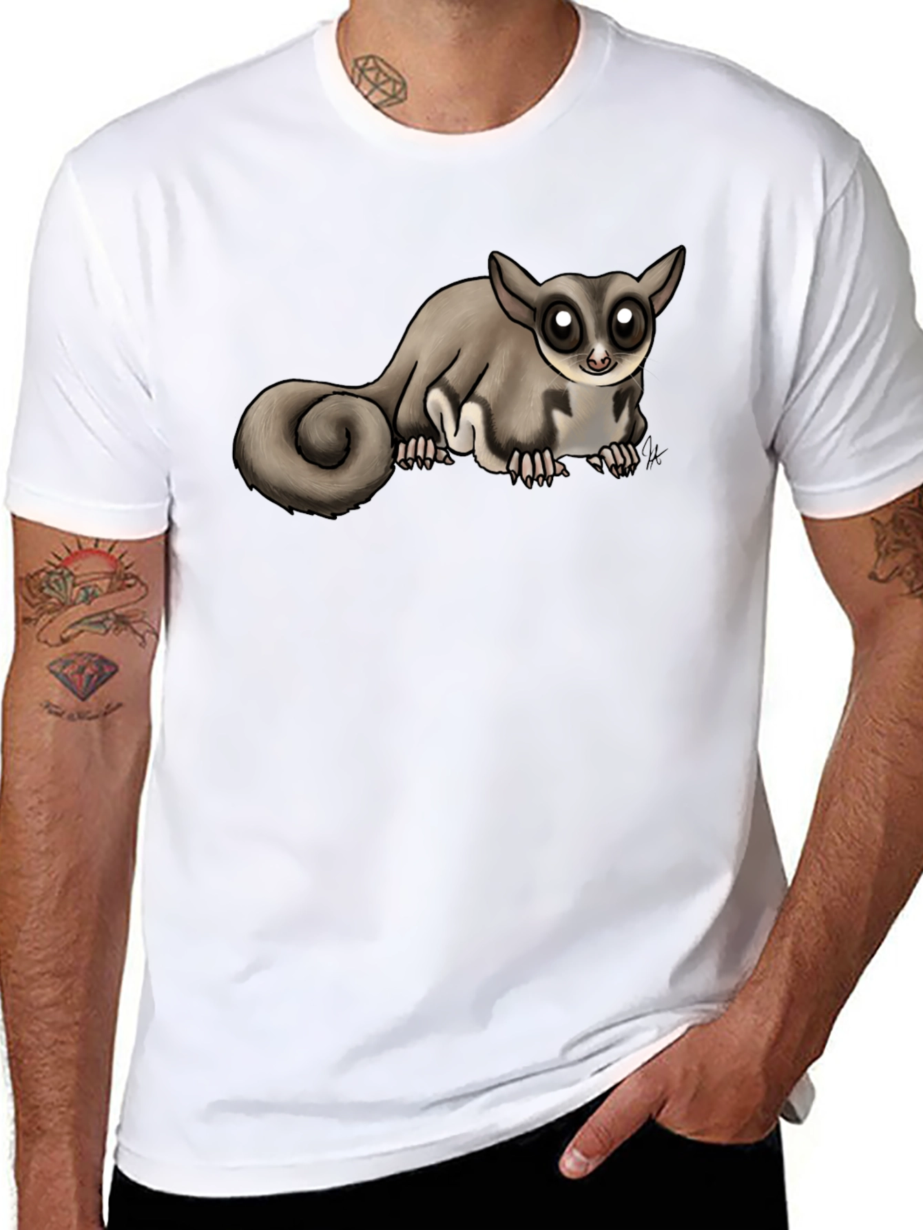 Sugar Glider Graphic Tee - Unique Animal Design