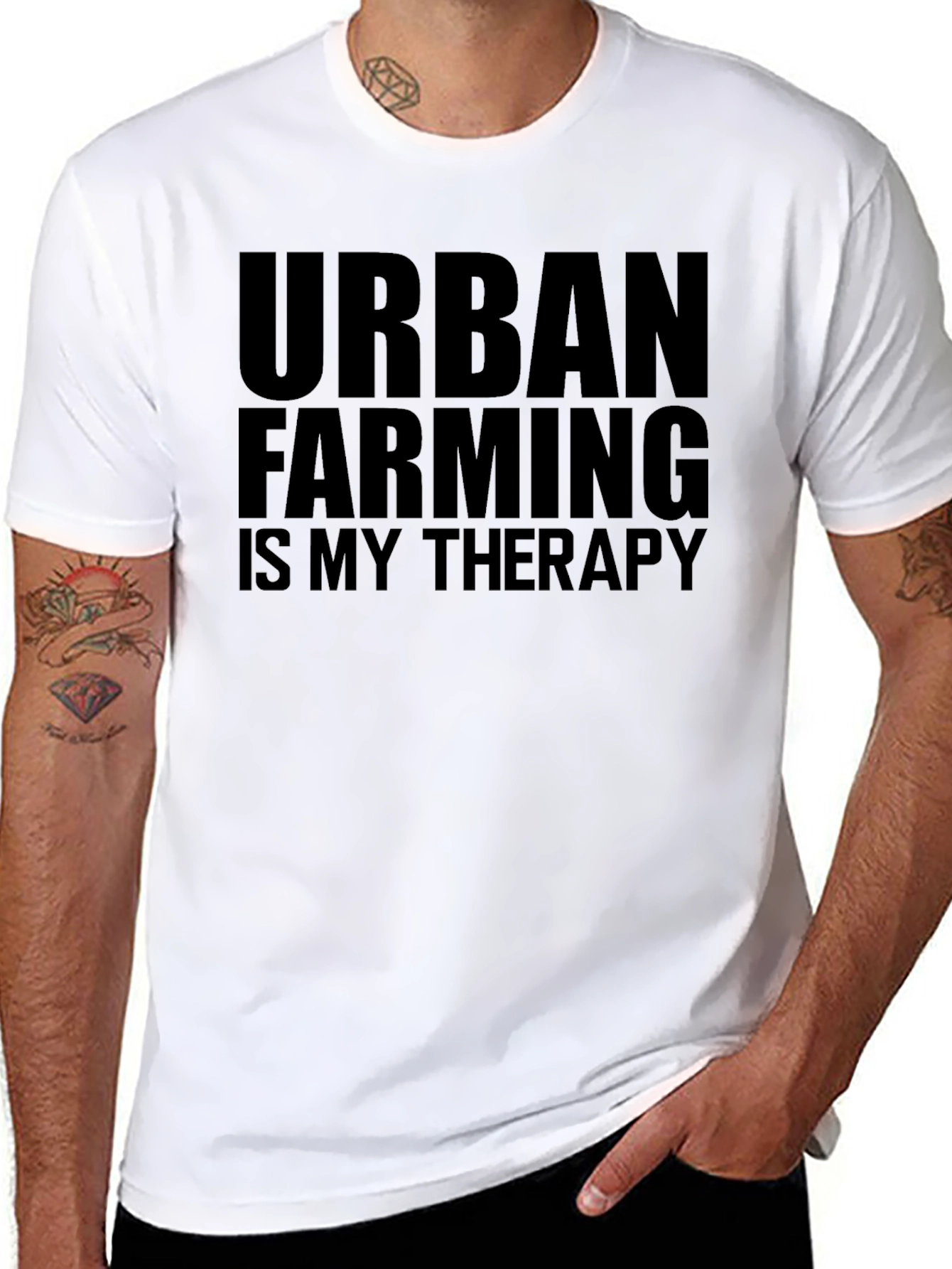 Urban Farming Therapy Black Tee