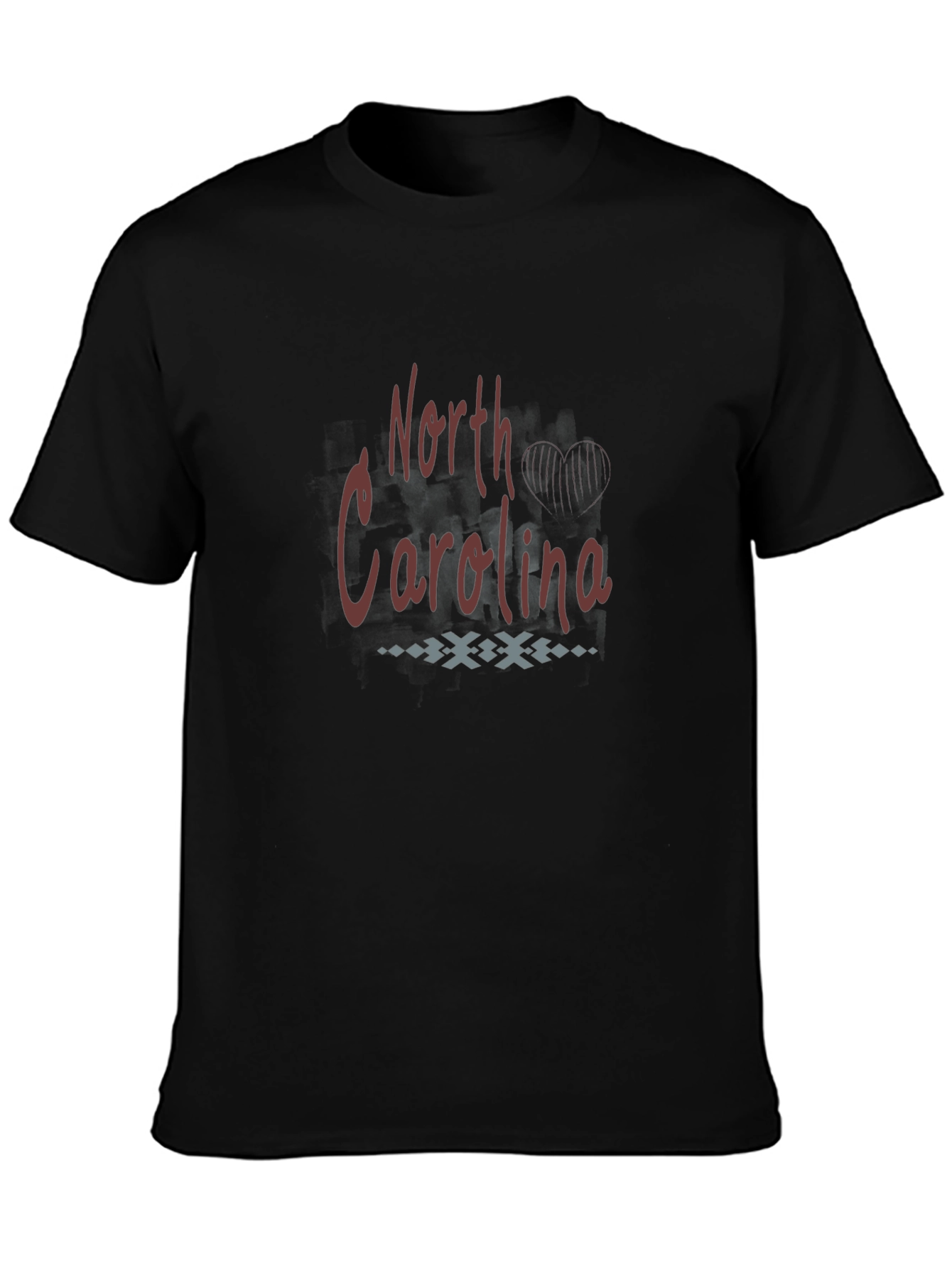 North Carolina Graphic Print Black T-Shirt