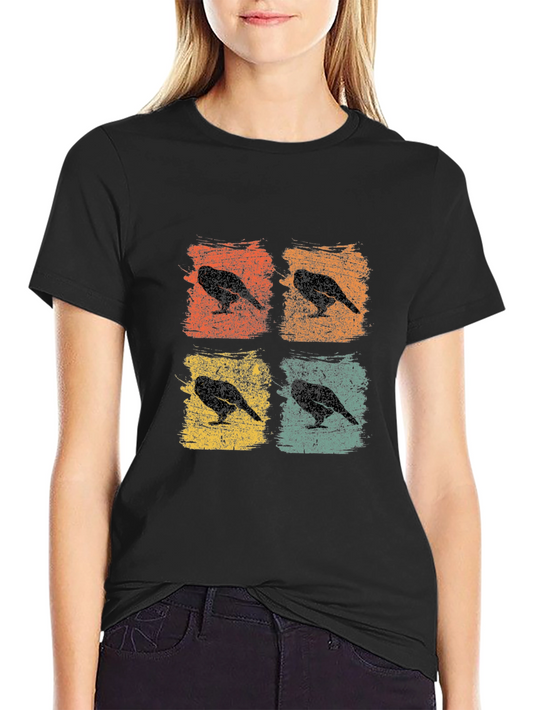 Retro Crow Pop Art T-Shirt