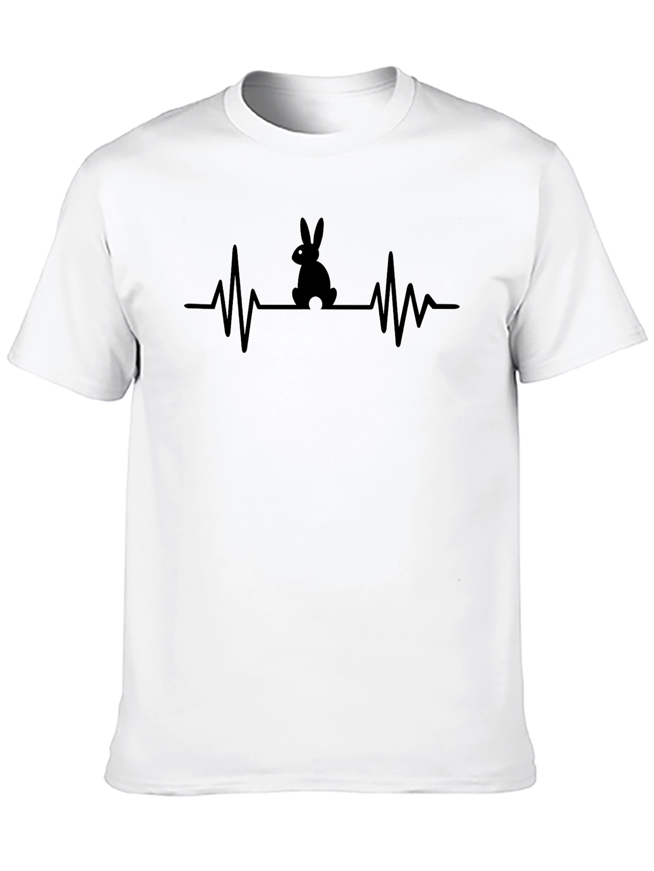 Bunny Heartbeat T-Shirt - Easter Rabbit Design