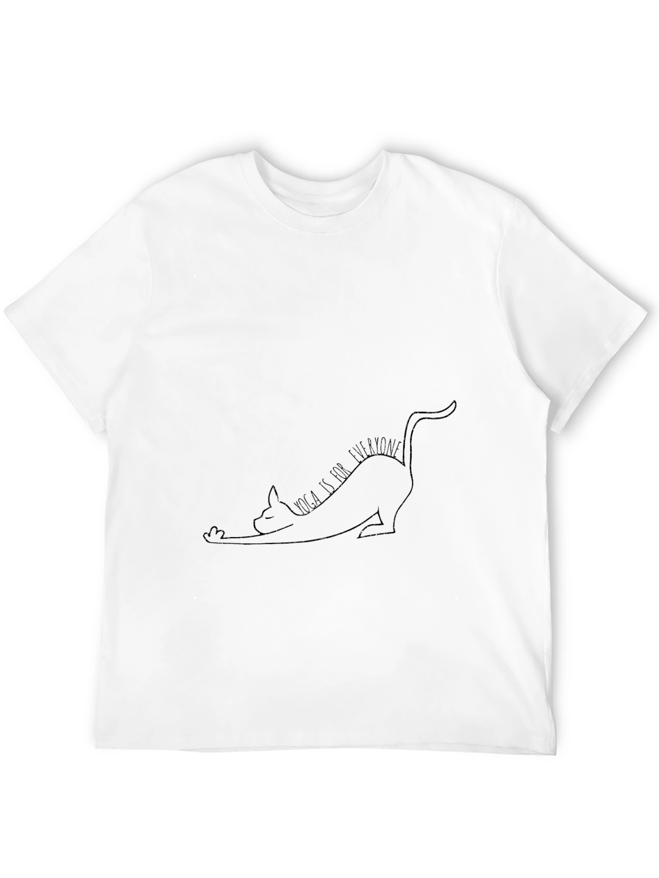 Yoga Cat T-Shirt - Relaxed Fit Comfy Black Tee