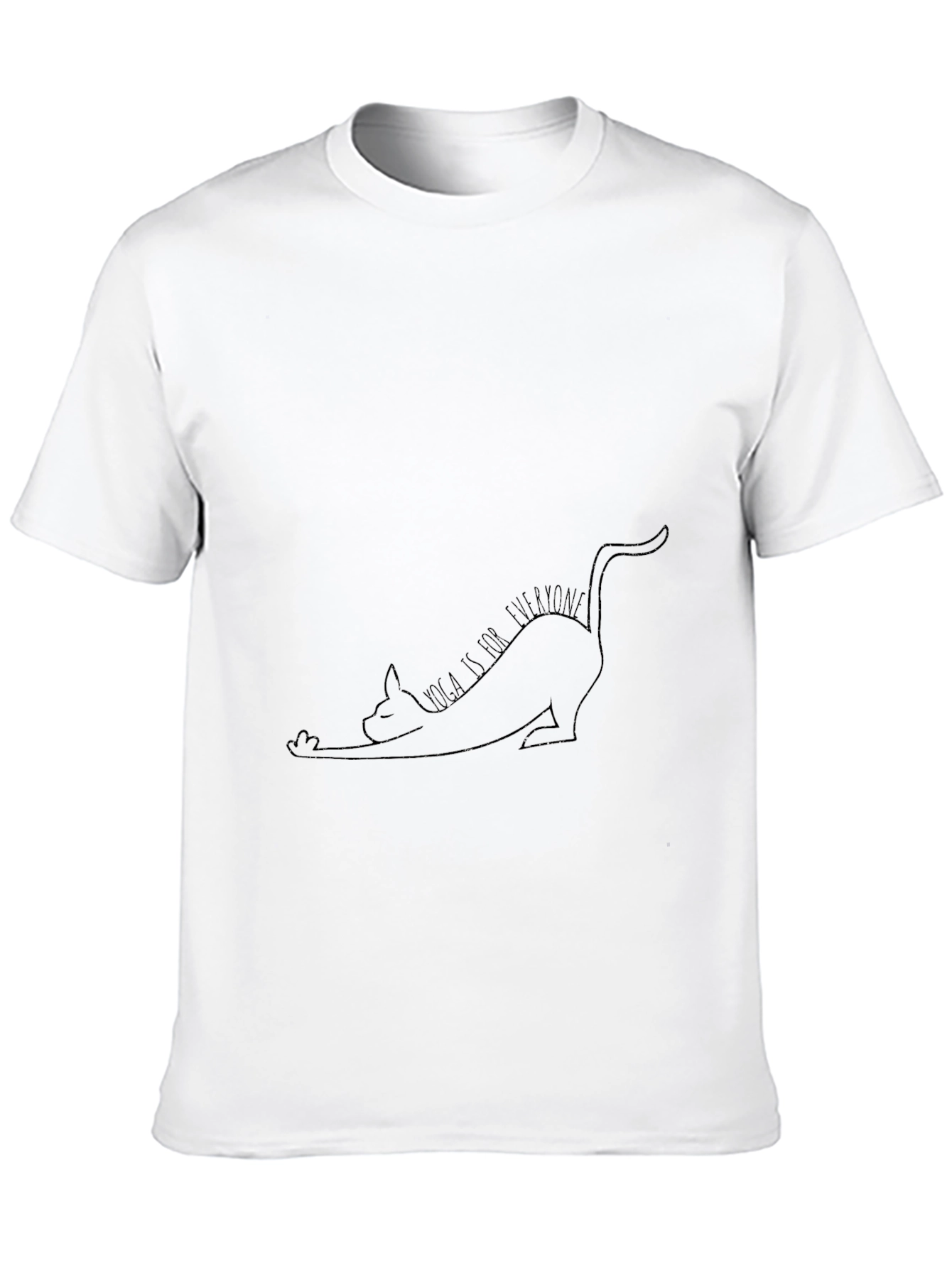 Yoga Cat T-Shirt - Relaxed Fit Comfy Black Tee