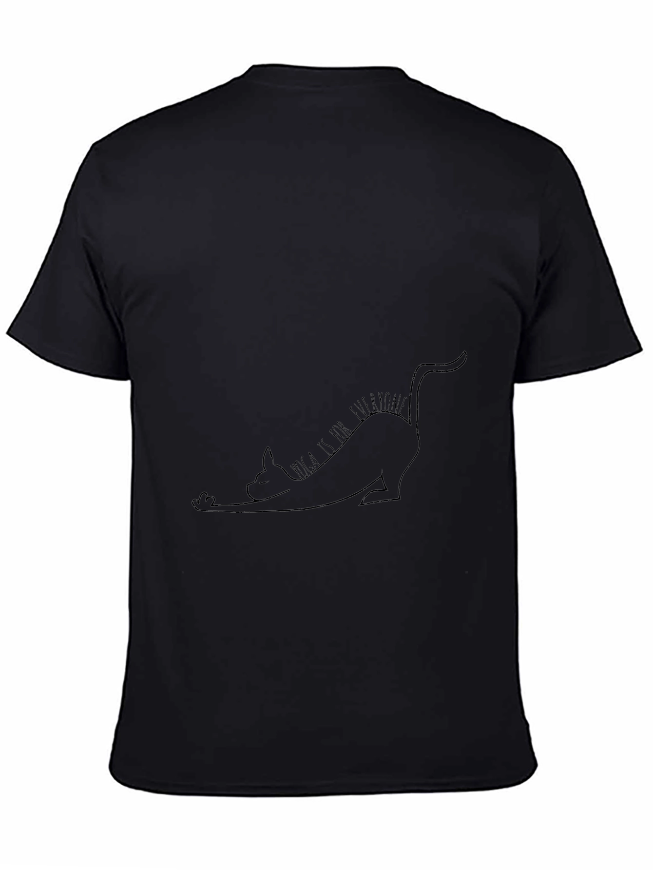 Yoga Cat T-Shirt - Relaxed Fit Comfy Black Tee