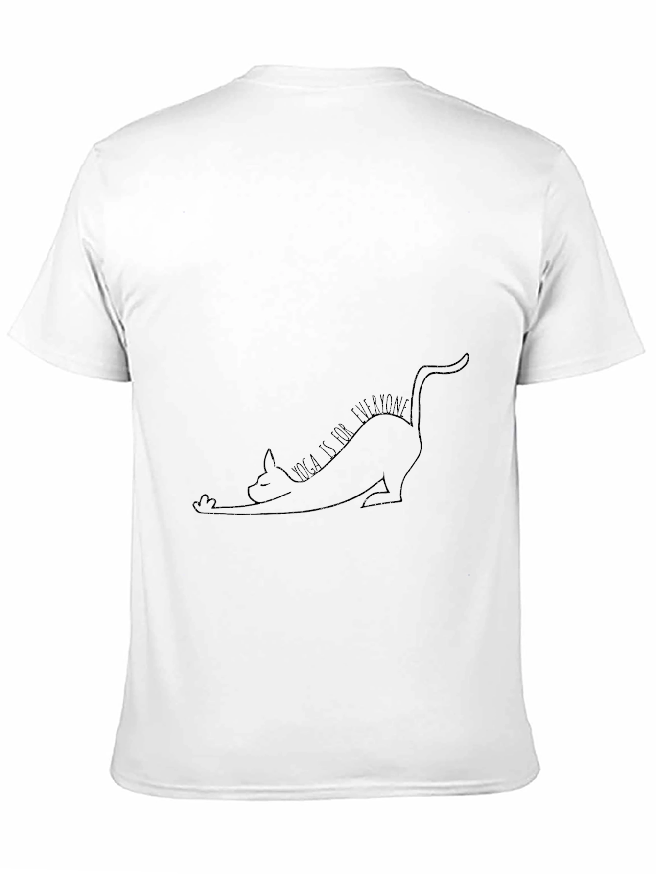 Yoga Cat T-Shirt - Relaxed Fit Comfy Black Tee