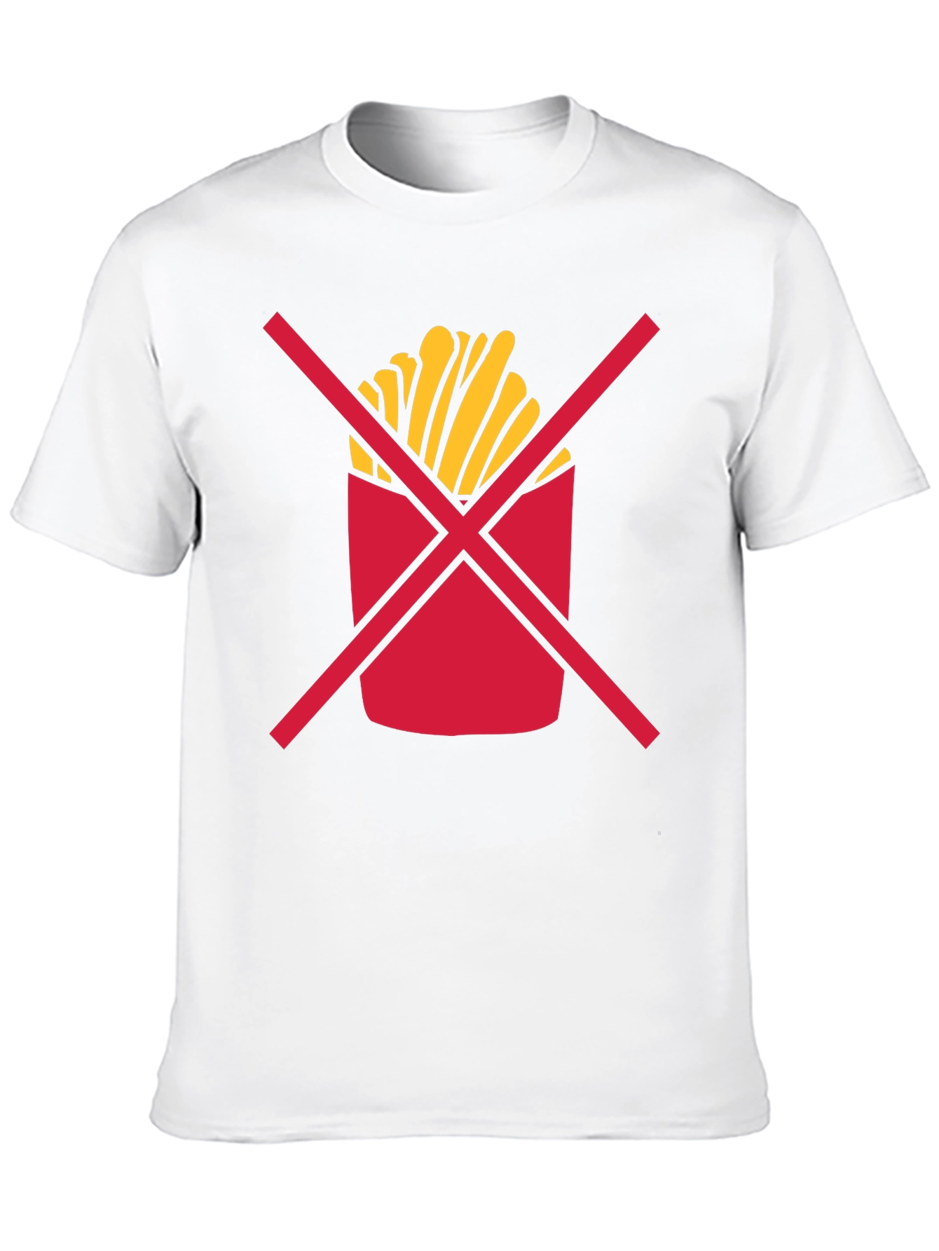 No Fries T-Shirt - Diet Humor Tee