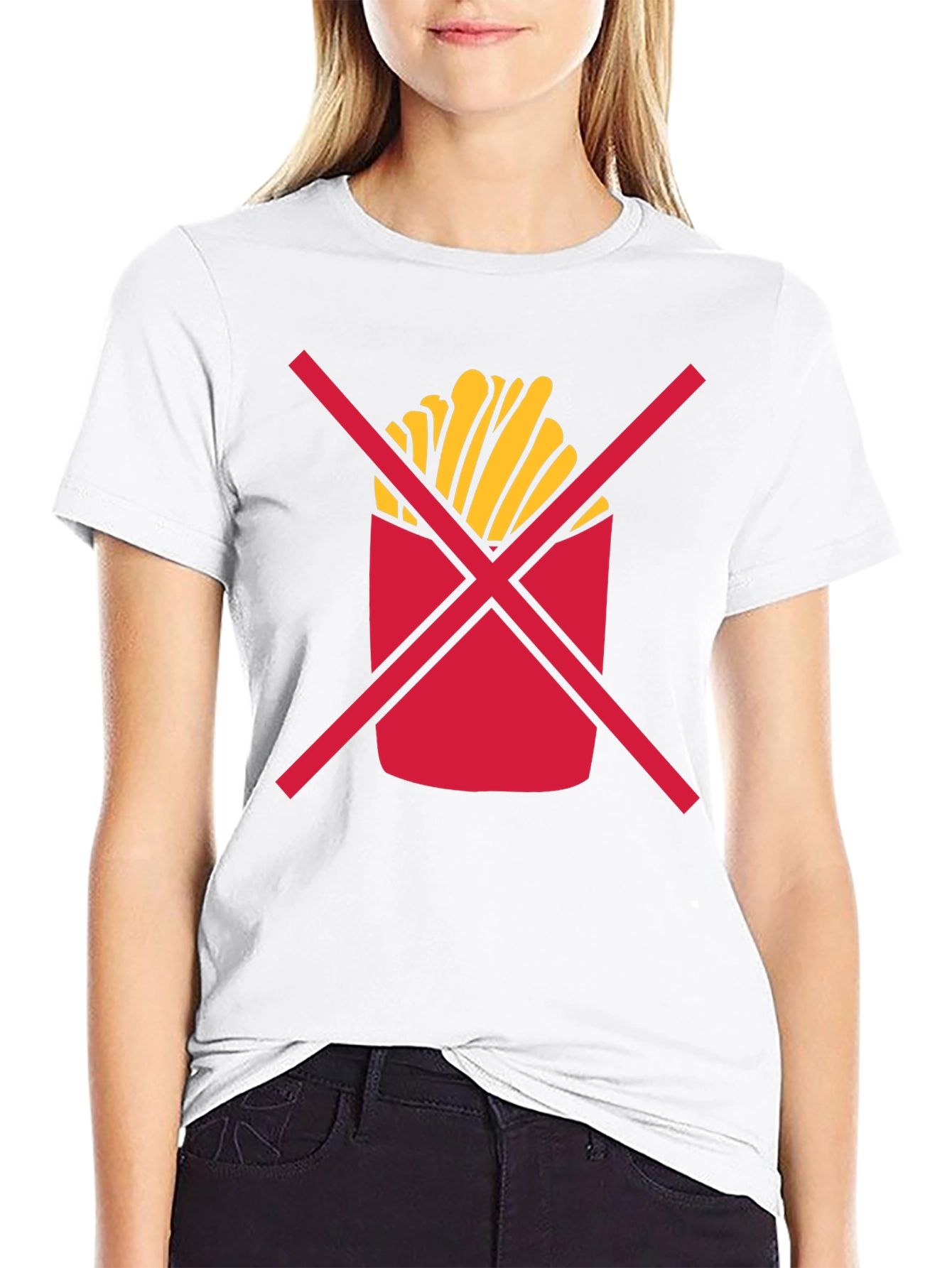 No Fries T-Shirt - Diet Humor Tee