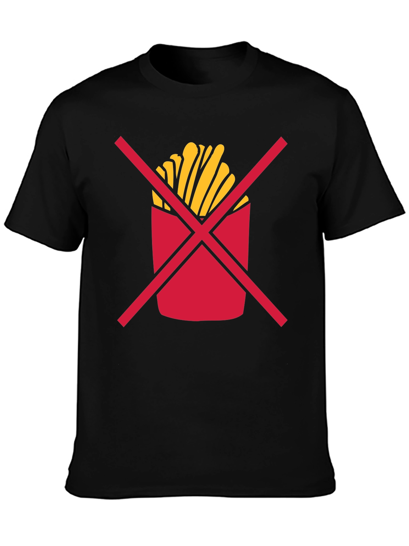 No Fries T-Shirt - Diet Humor Tee