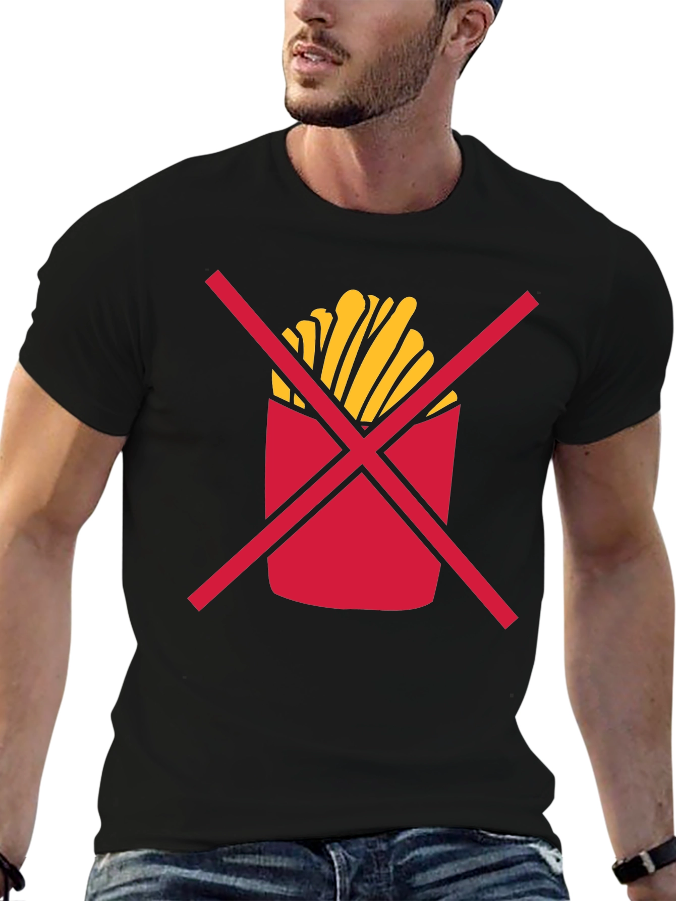 No Fries T-Shirt - Diet Humor Tee
