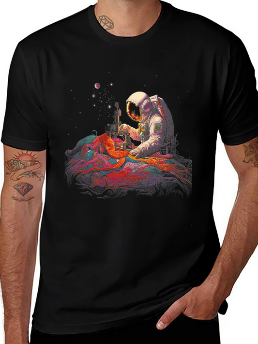 Astronaut Tailor T-Shirt: Cosmic Sewing