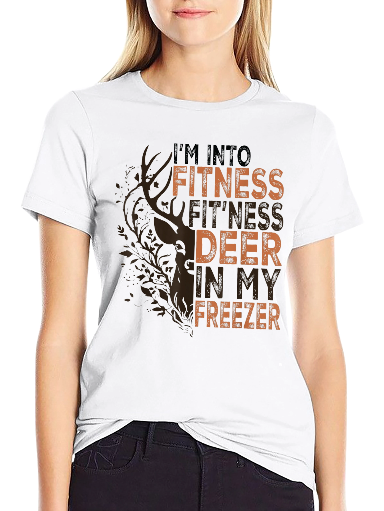 Fitness Deer in My Freezer Graphic T-Shirt