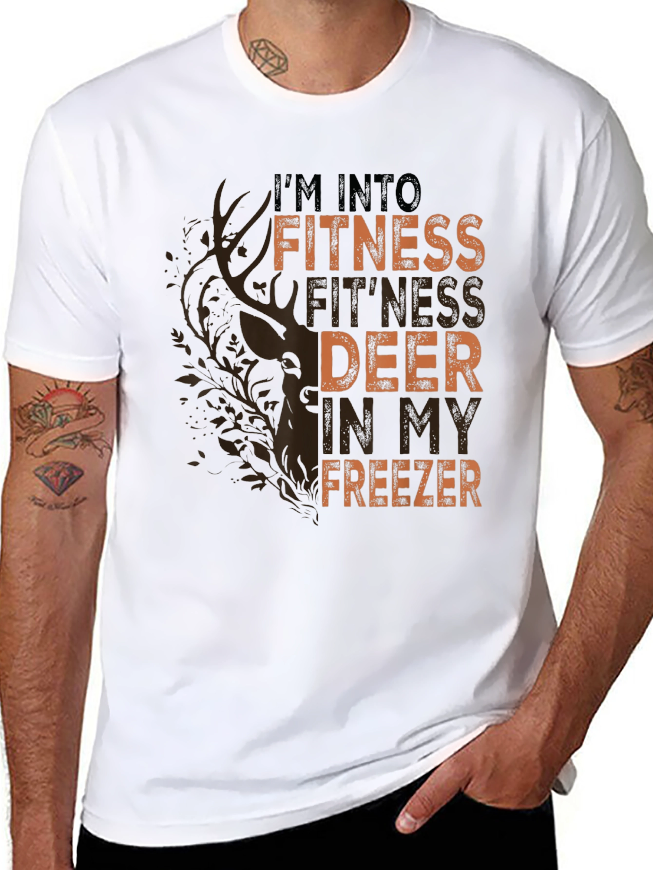 Fitness Deer in My Freezer Graphic T-Shirt