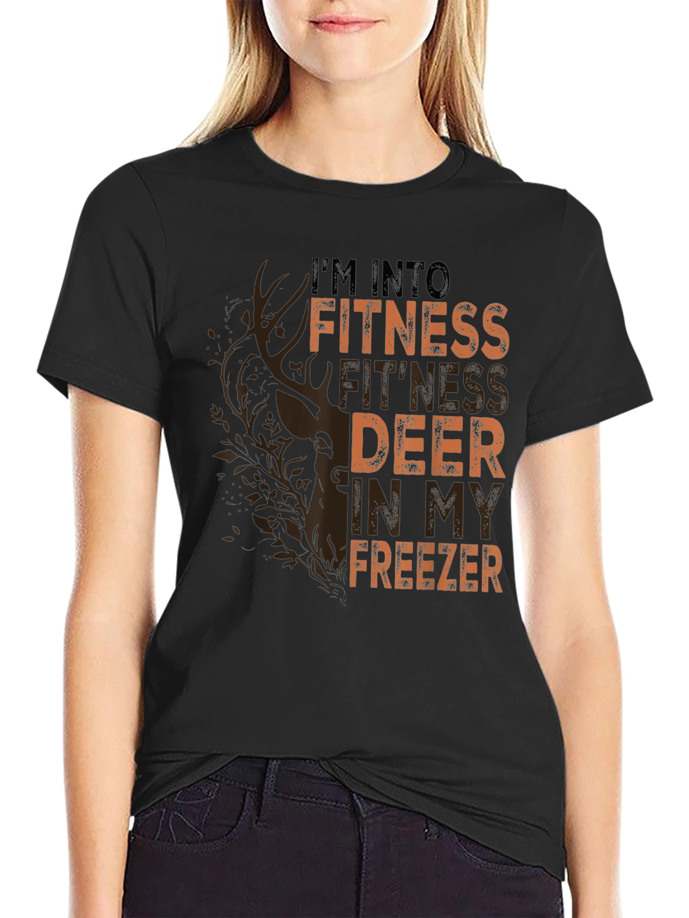Fitness Deer in My Freezer Graphic T-Shirt