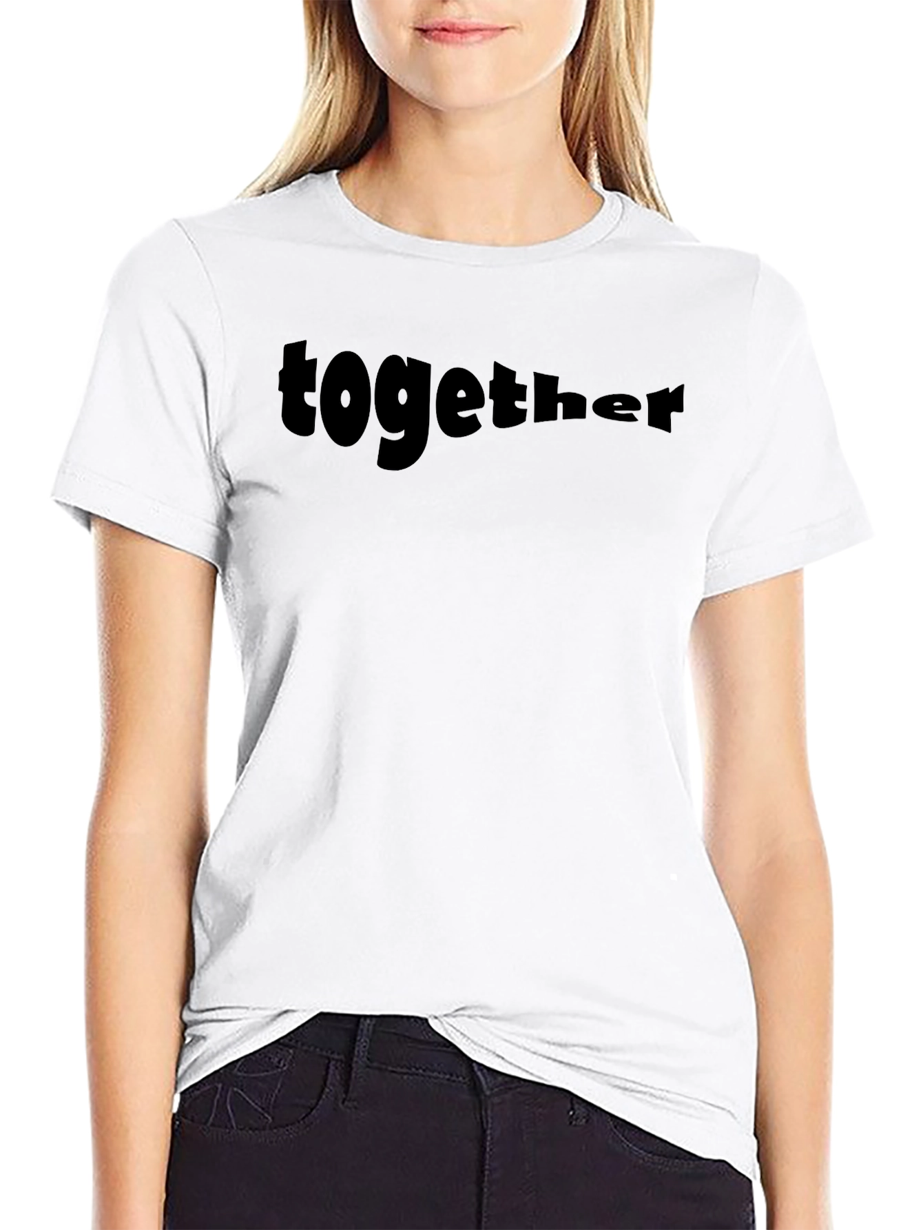 Together Black Graphic Tee - Casual Style
