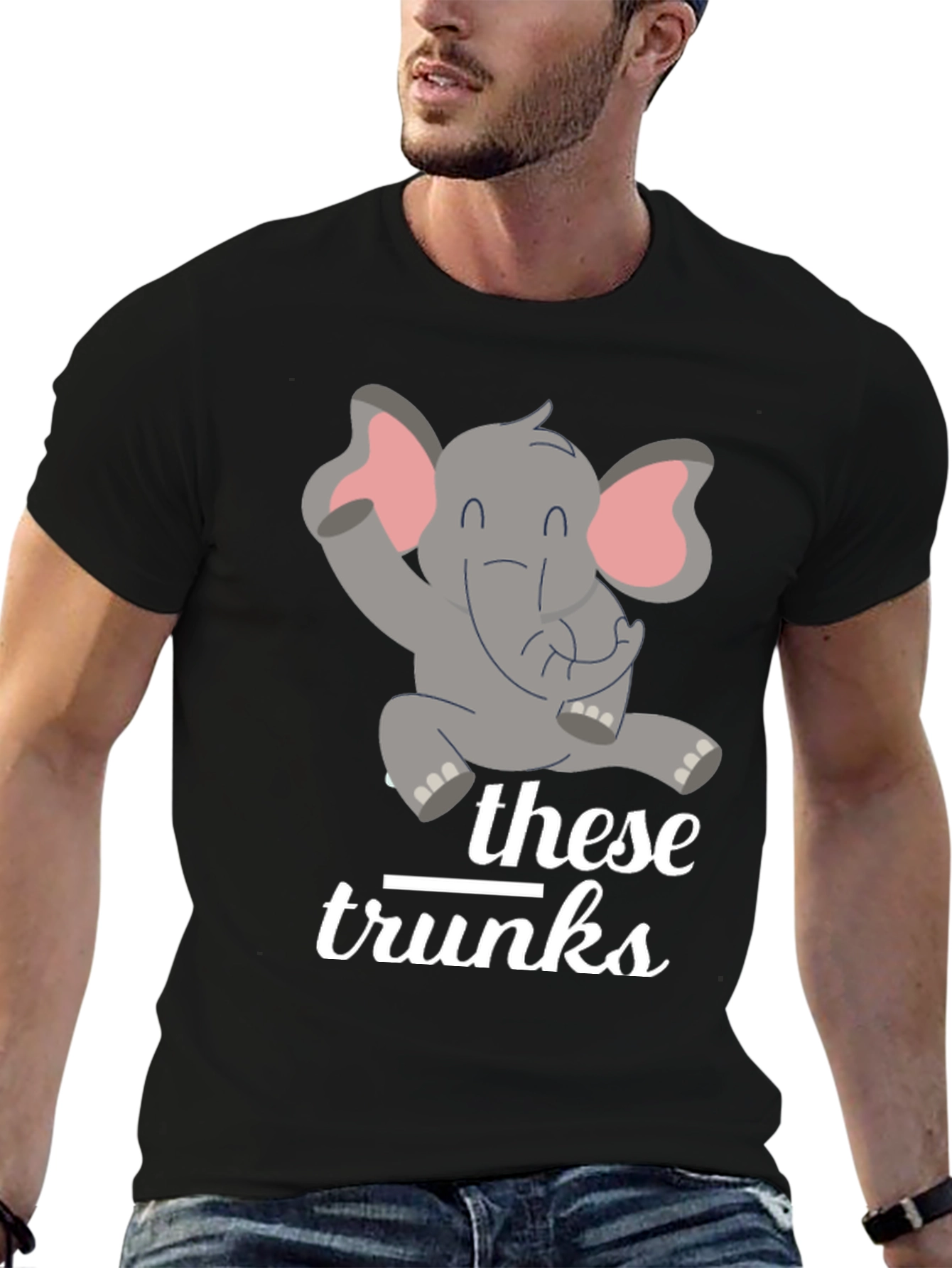 Funny Elephant These Trunks Graphic Tee