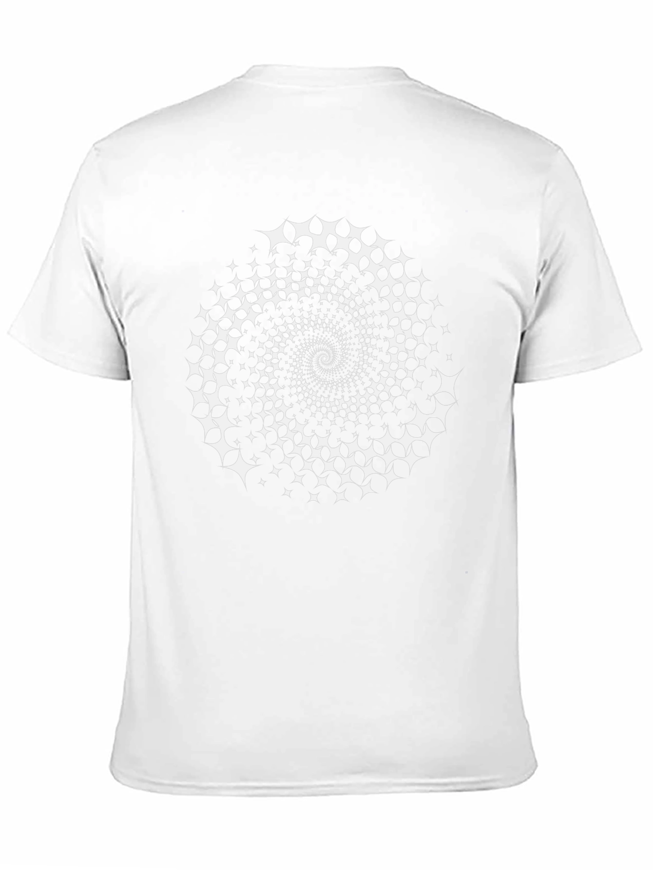 Black T-Shirt with White Optical Illusion Design