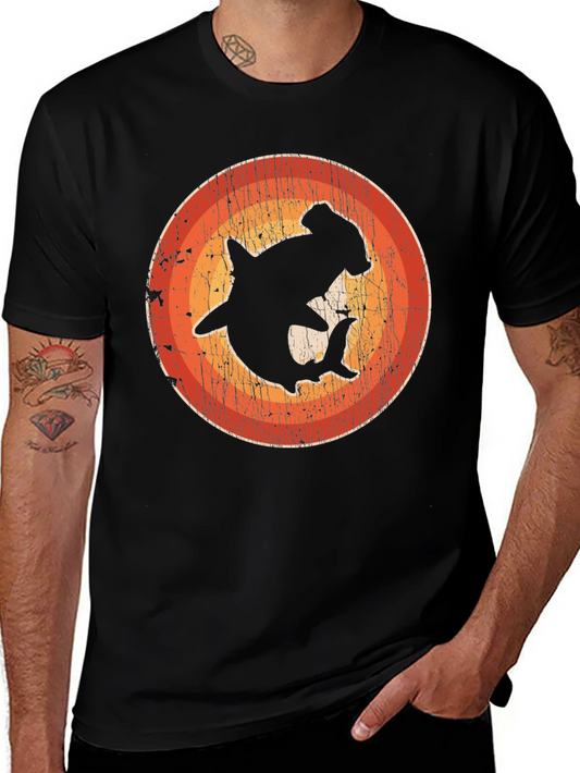 Retro Hammerhead Shark Graphic T-Shirt