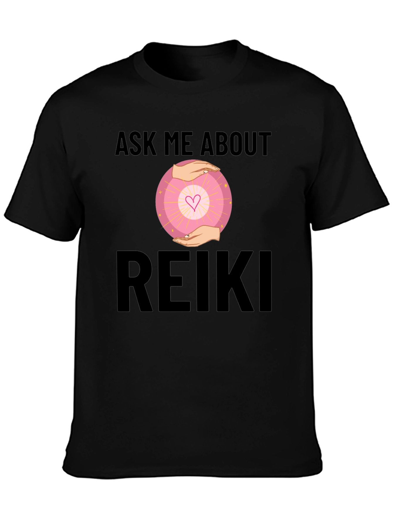 Ask Me About Reiki T-Shirt - Energy Healing Design
