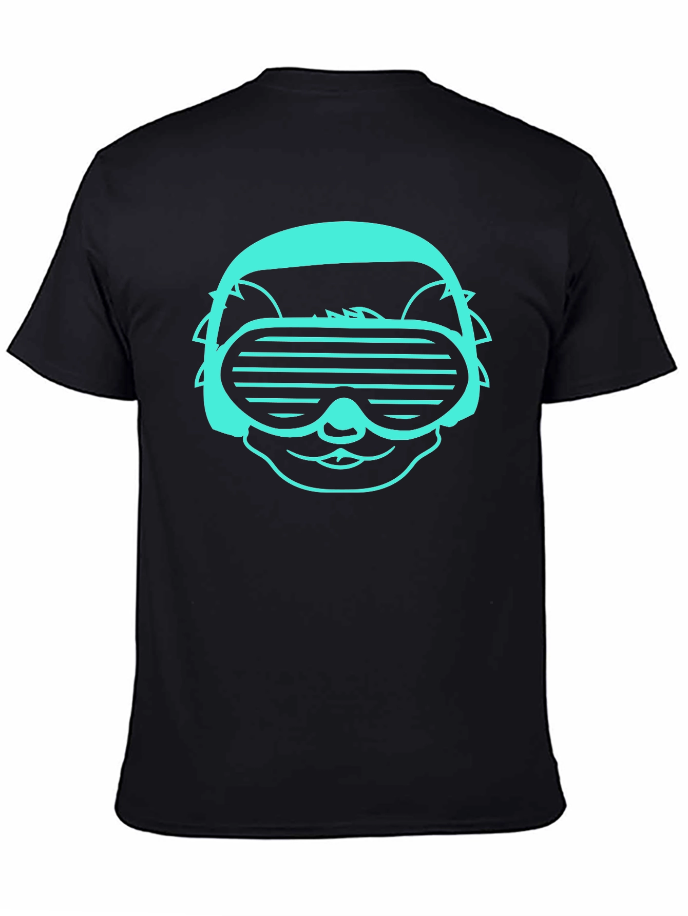 Cool Cat DJ Graphic Tee - Black T-Shirt