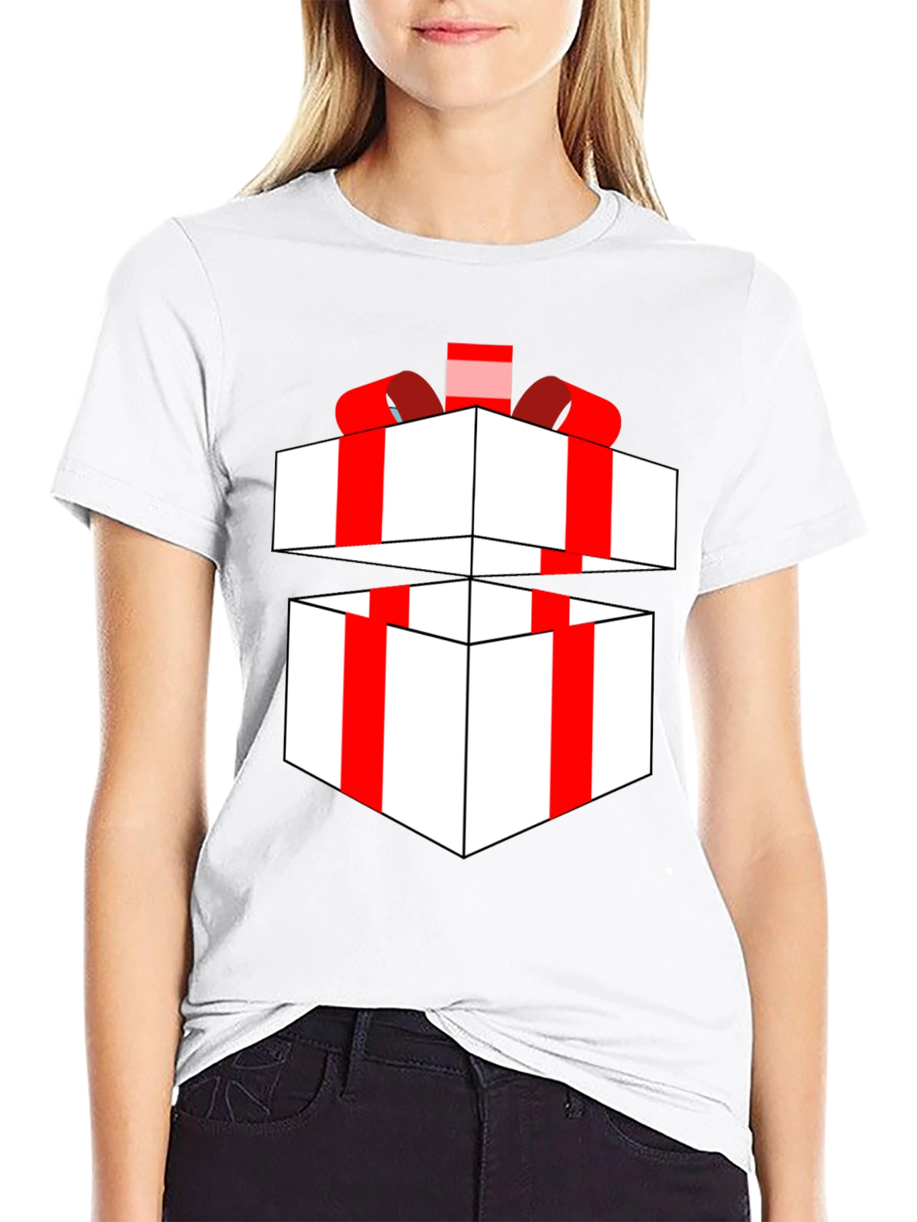 Festive Gift Box T-Shirt - Holiday Apparel