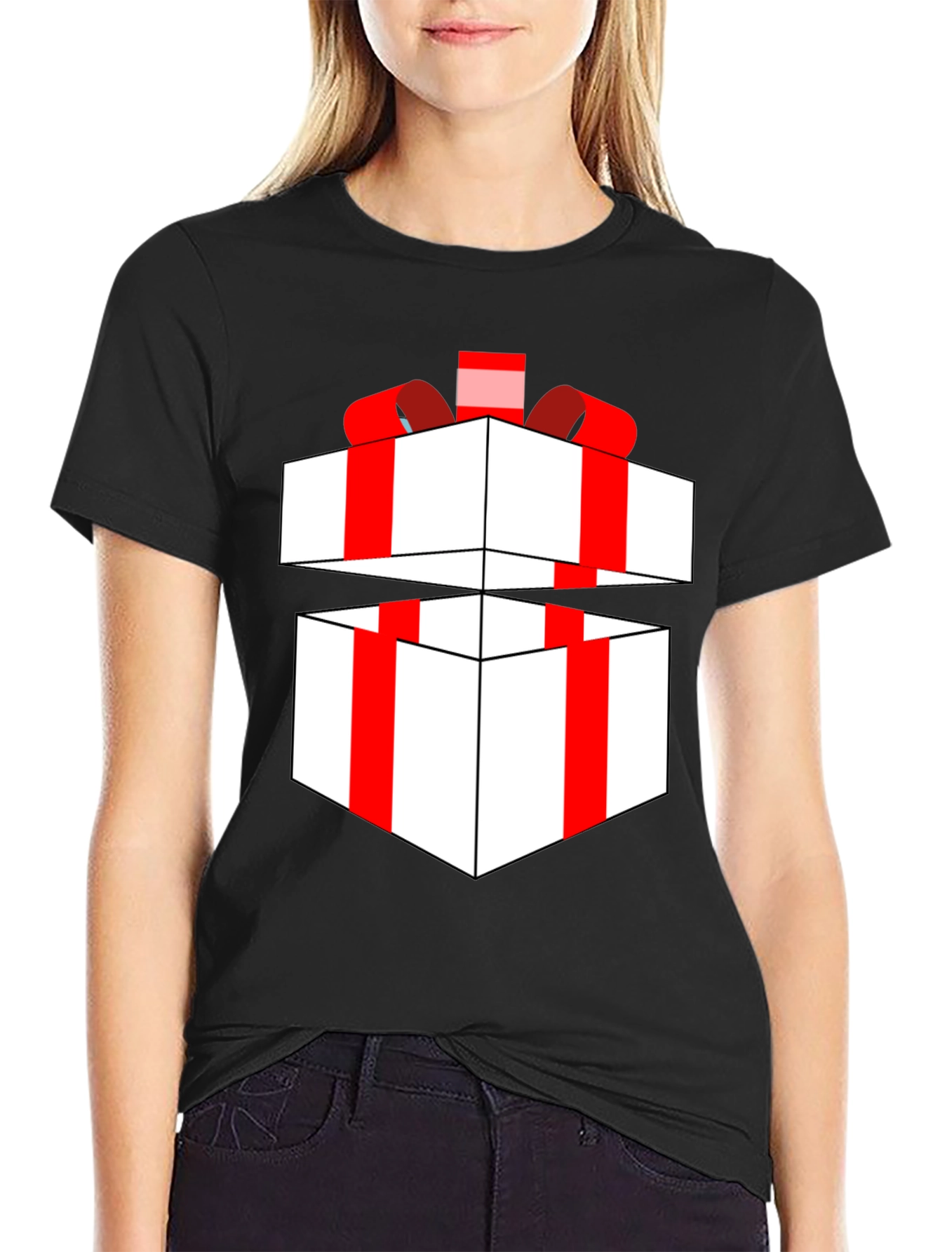 Festive Gift Box T-Shirt - Holiday Apparel