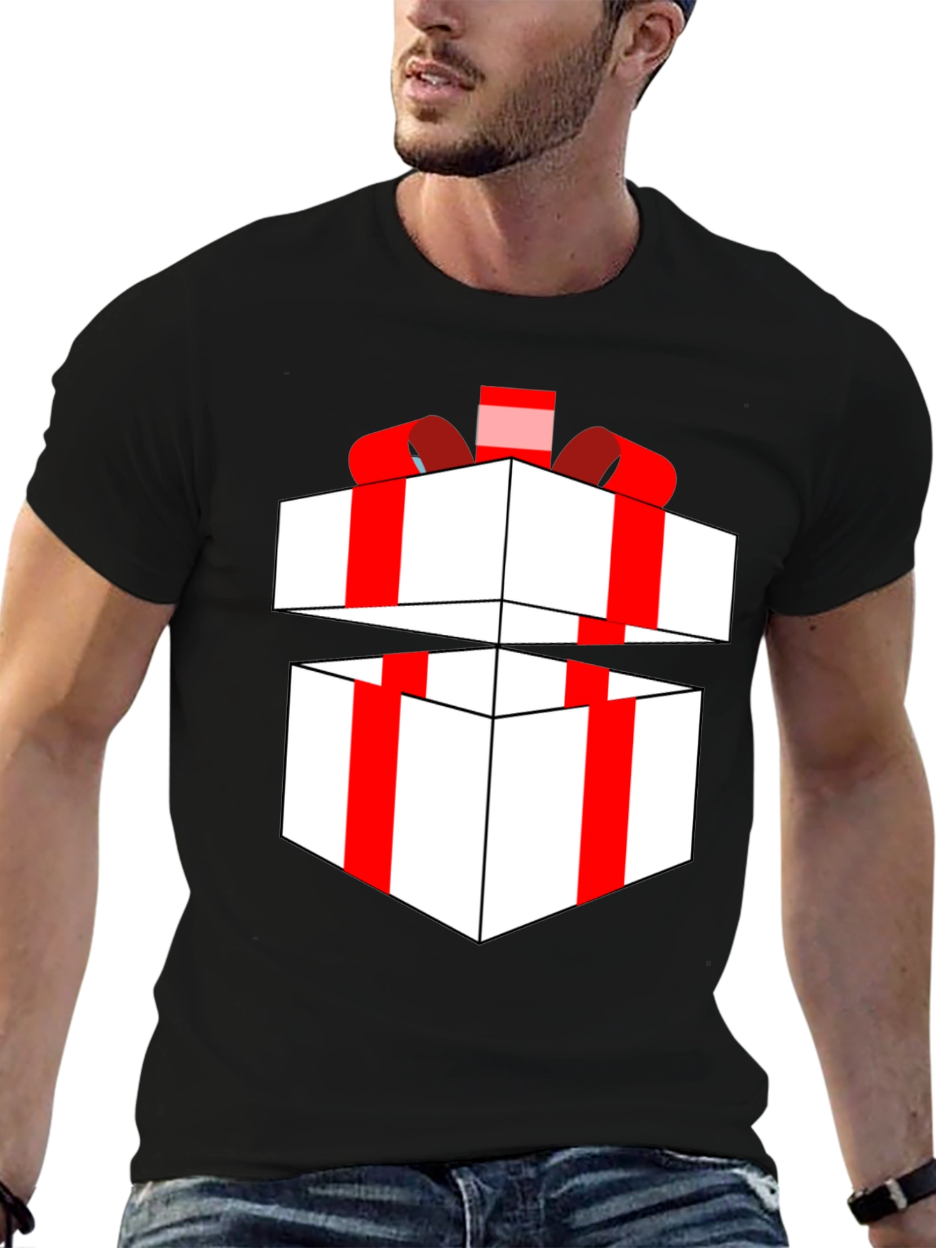 Festive Gift Box T-Shirt - Holiday Apparel